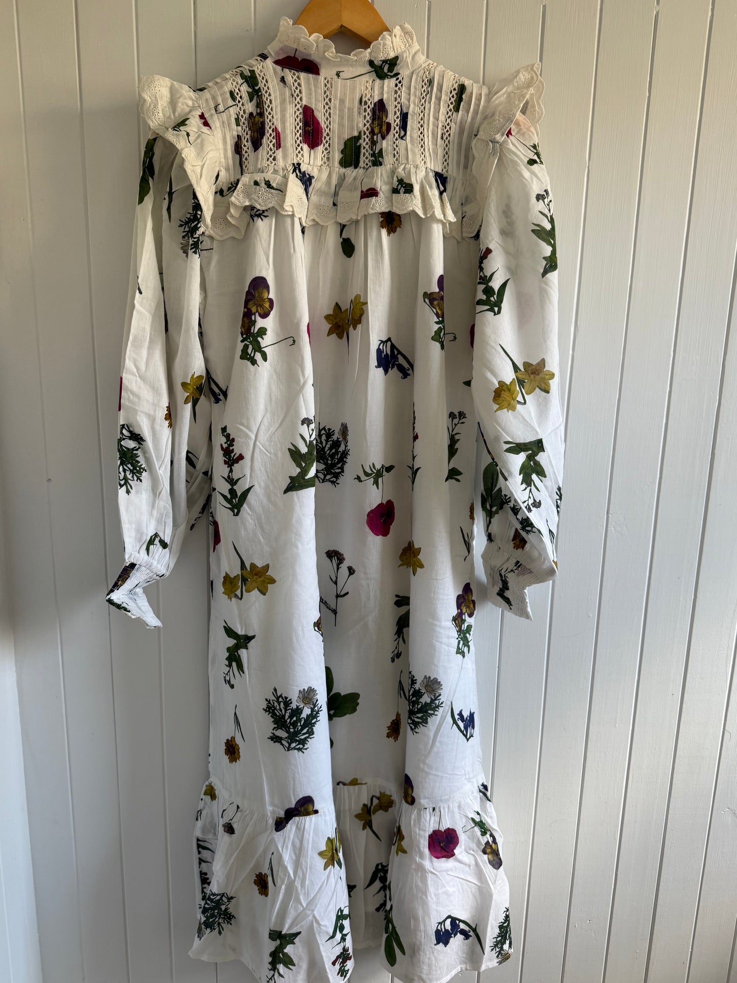 PRELOVED - 100% RECYCLED COTTON - CLOTHILDE DRESS GARDEN BOTANIC - LARGE