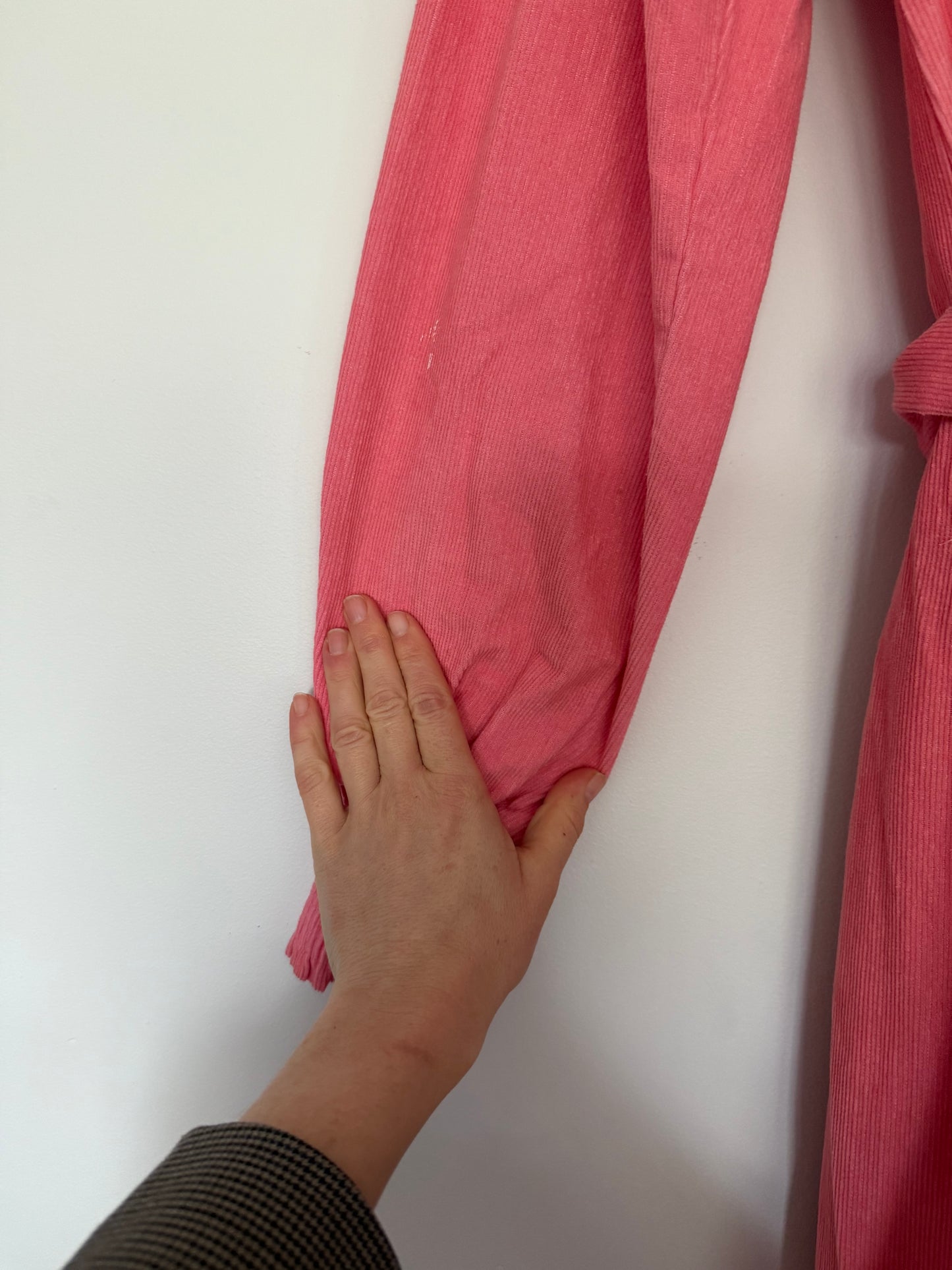 PRELOVED - 100% COTTON CORDUROY - CLOTHILDE DRESS CERISE PINK XS