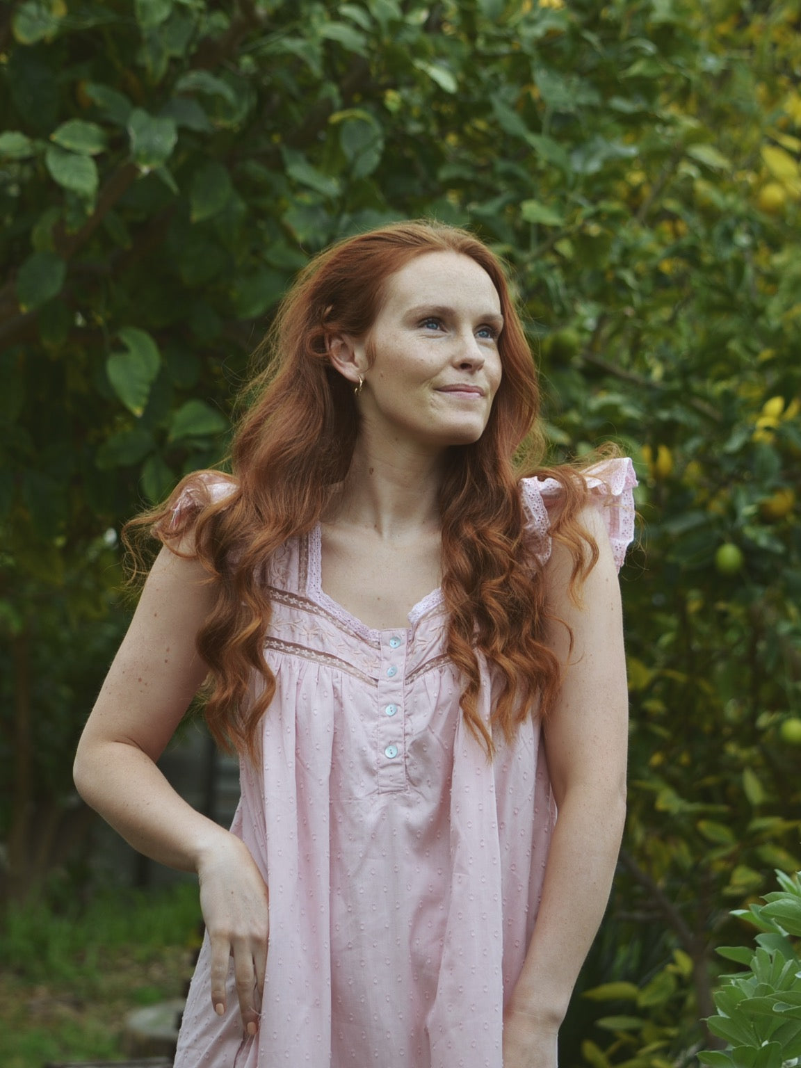 100% RECYCLED COTTON - ALICE DRESS - PASTEL PINK