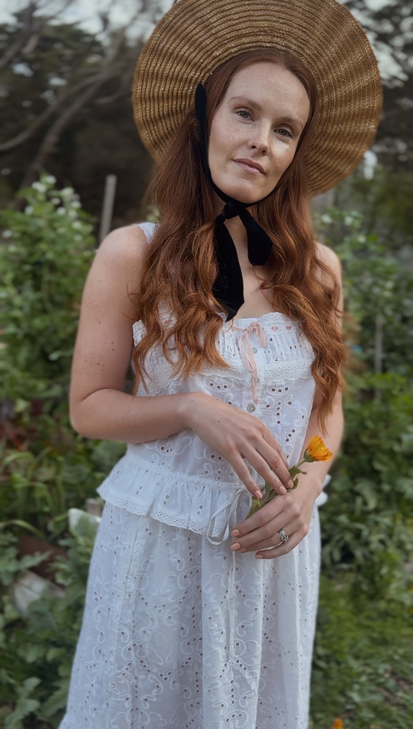 100% RECYCLED COTTON - ETIENNE CAMI WHITE