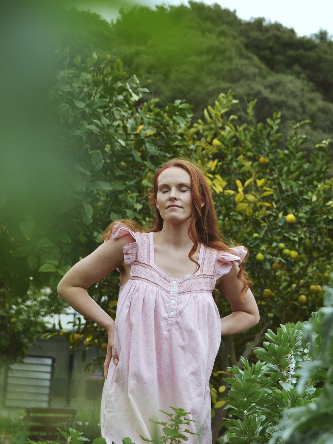 100% RECYCLED COTTON - ALICE DRESS - PASTEL PINK