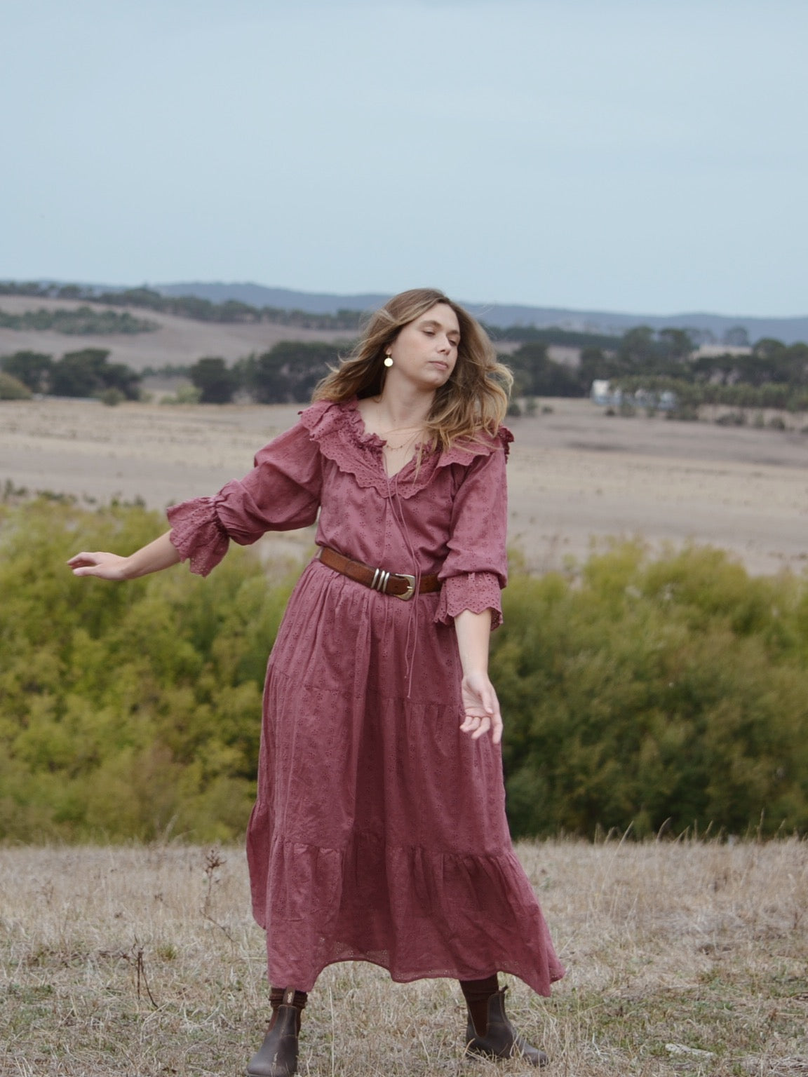 100% RECYCLED COTTON - MARIONETTE DRESS MULBERRY