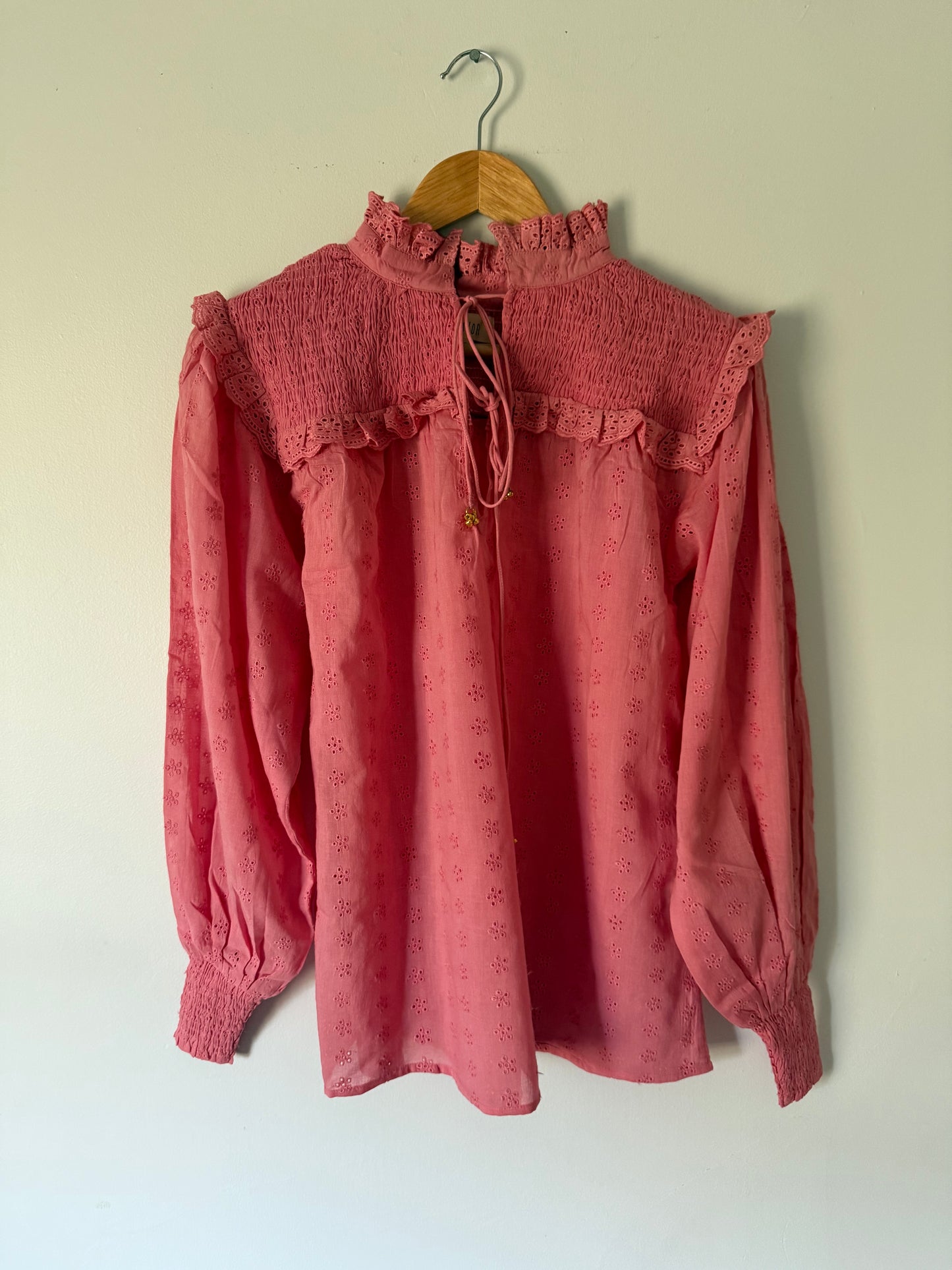*SECOND - 100% RECYCLED COTTON - BAMBI BLOUSE SALMON PINK