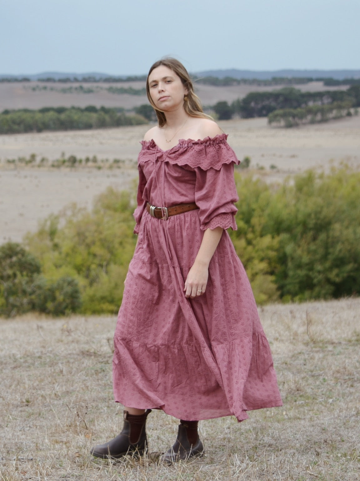 100% RECYCLED COTTON - MARIONETTE DRESS MULBERRY