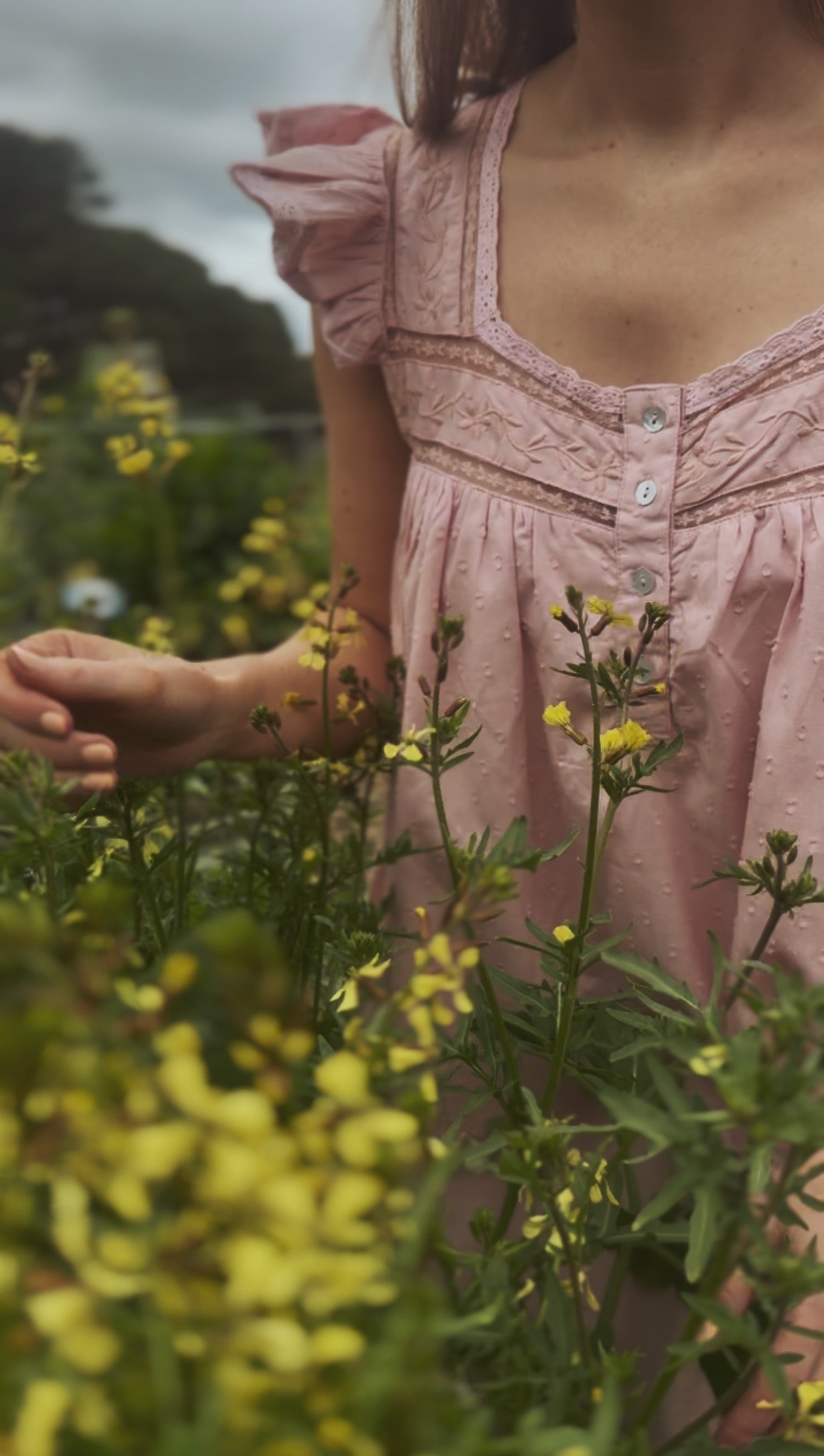 100% RECYCLED COTTON - ALICE DRESS - PASTEL PINK