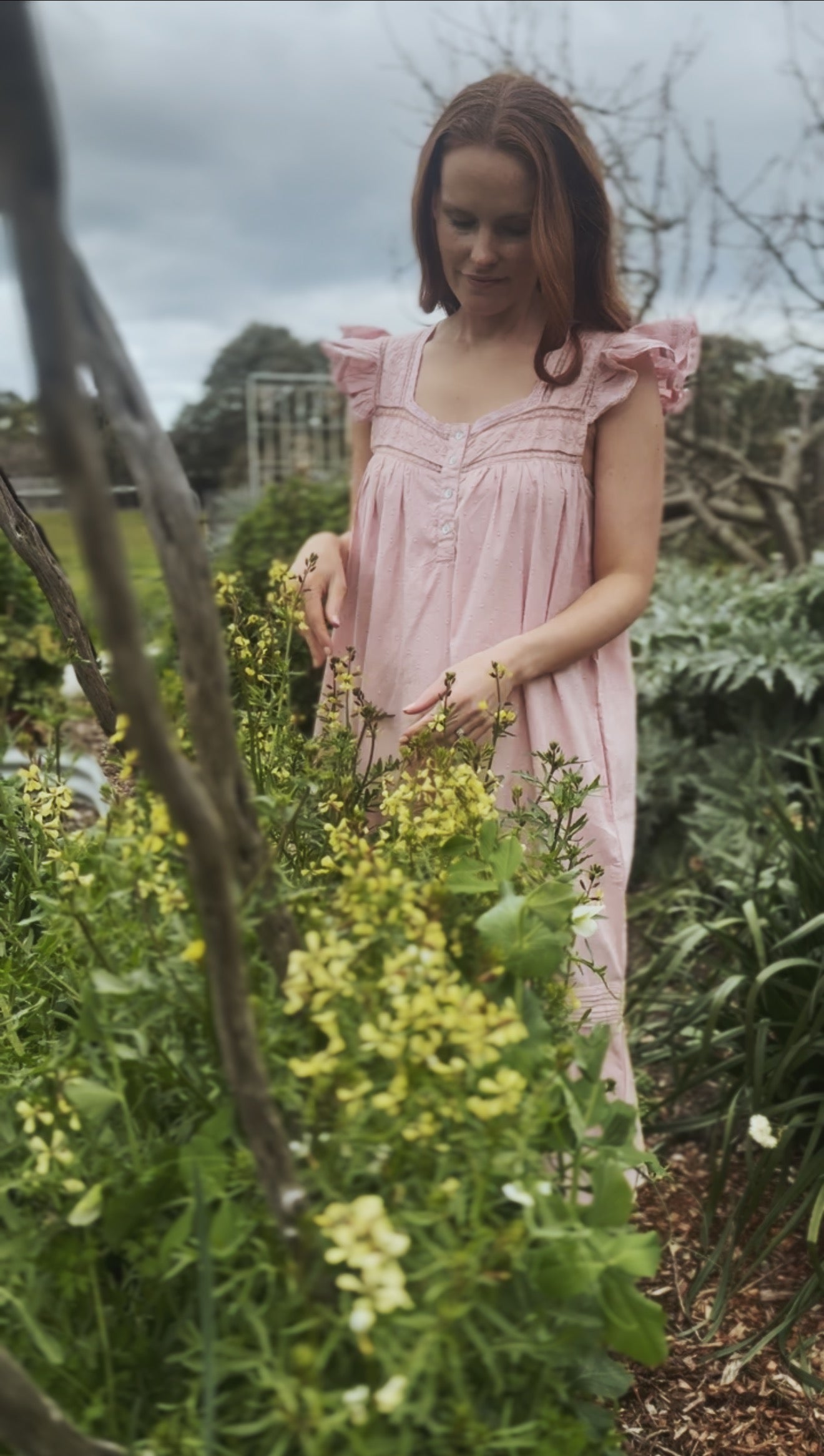 100% RECYCLED COTTON - ALICE DRESS - PASTEL PINK