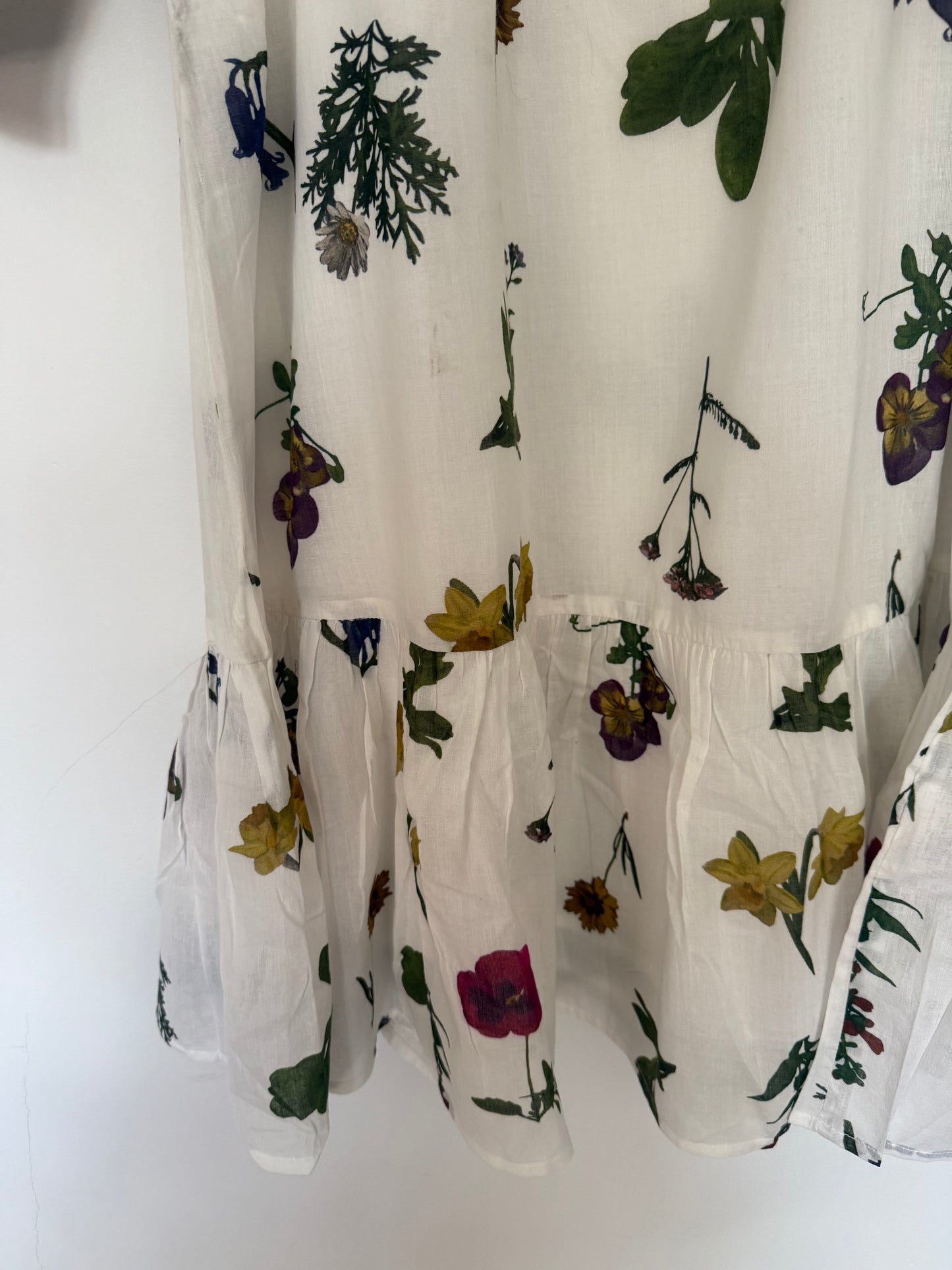 PRELOVED - 100% RECYCLED COTTON - ISABEL DRESS JADE GREEN COTTON LACE - L
