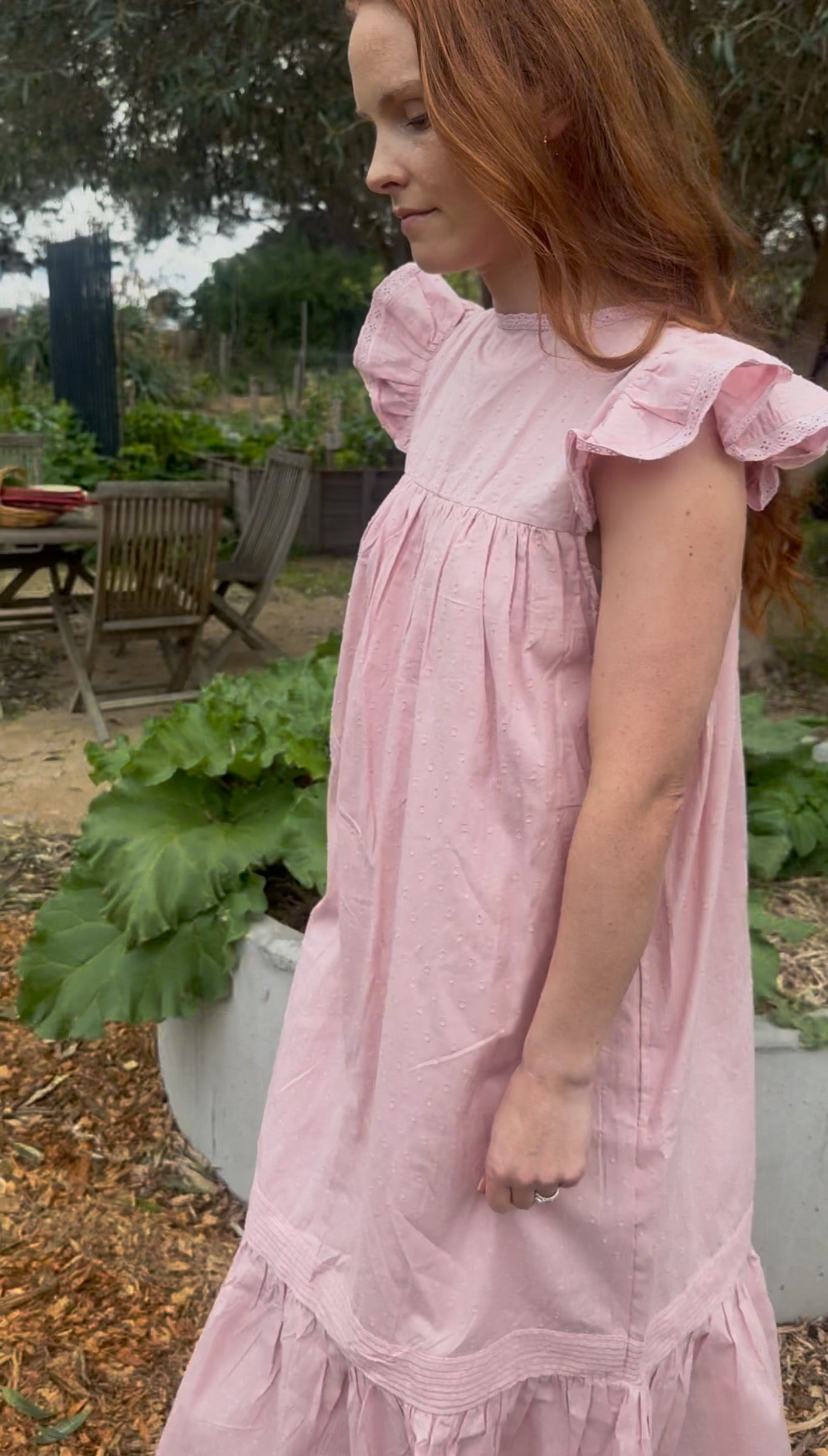 100% RECYCLED COTTON - ALICE DRESS - PASTEL PINK