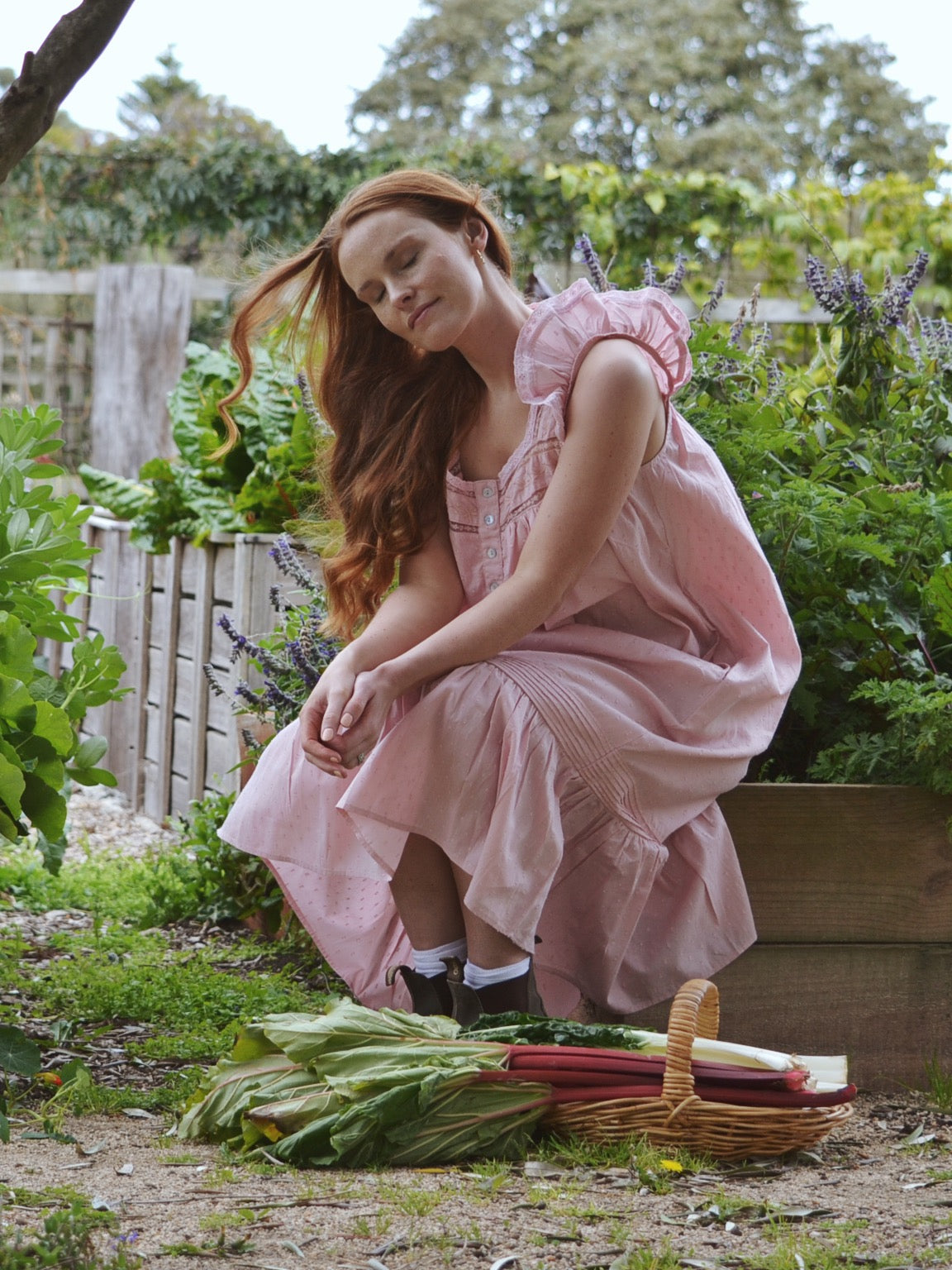 100% RECYCLED COTTON - ALICE DRESS - PASTEL PINK