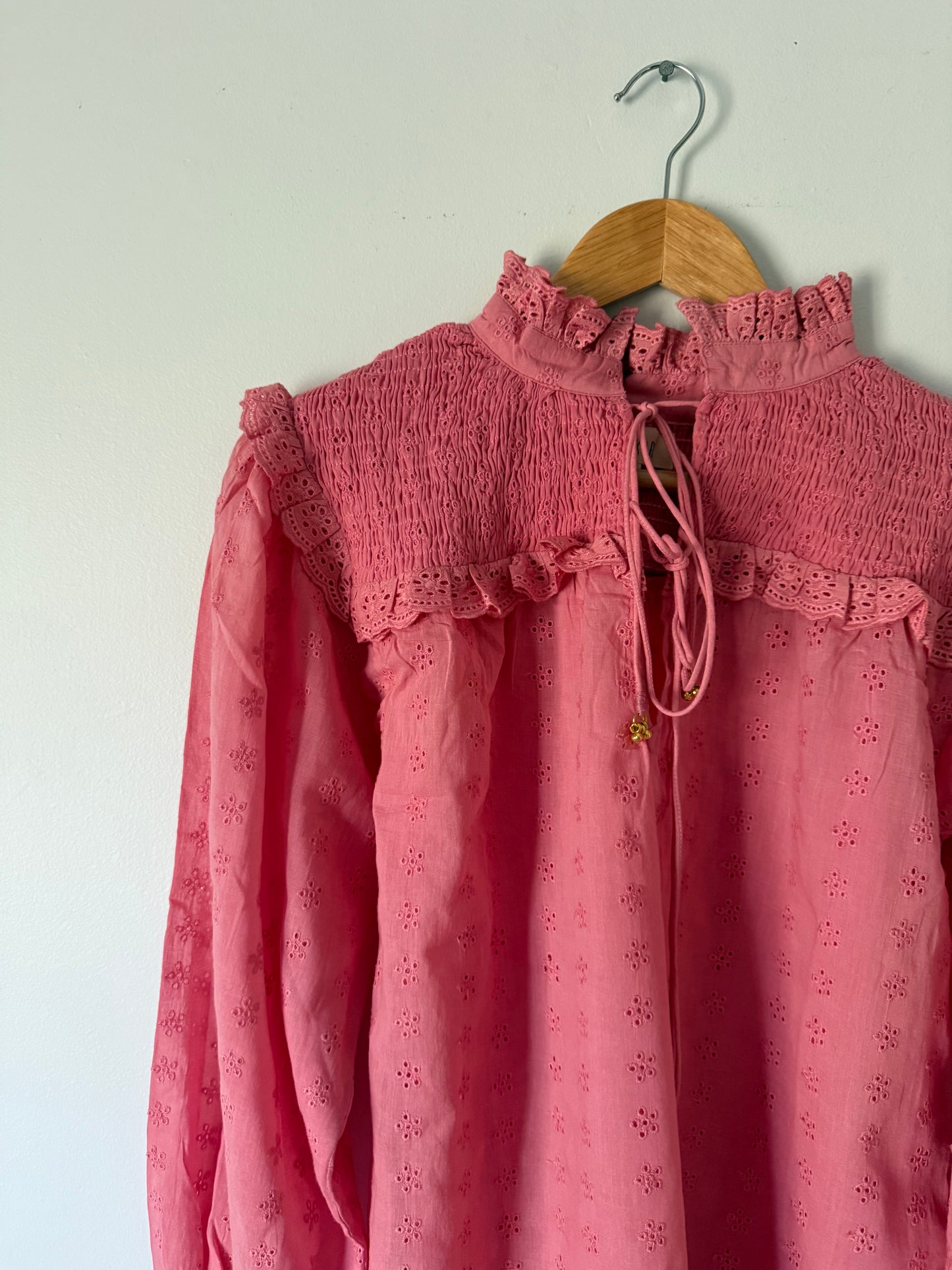 *SECOND - 100% RECYCLED COTTON - BAMBI BLOUSE SALMON PINK
