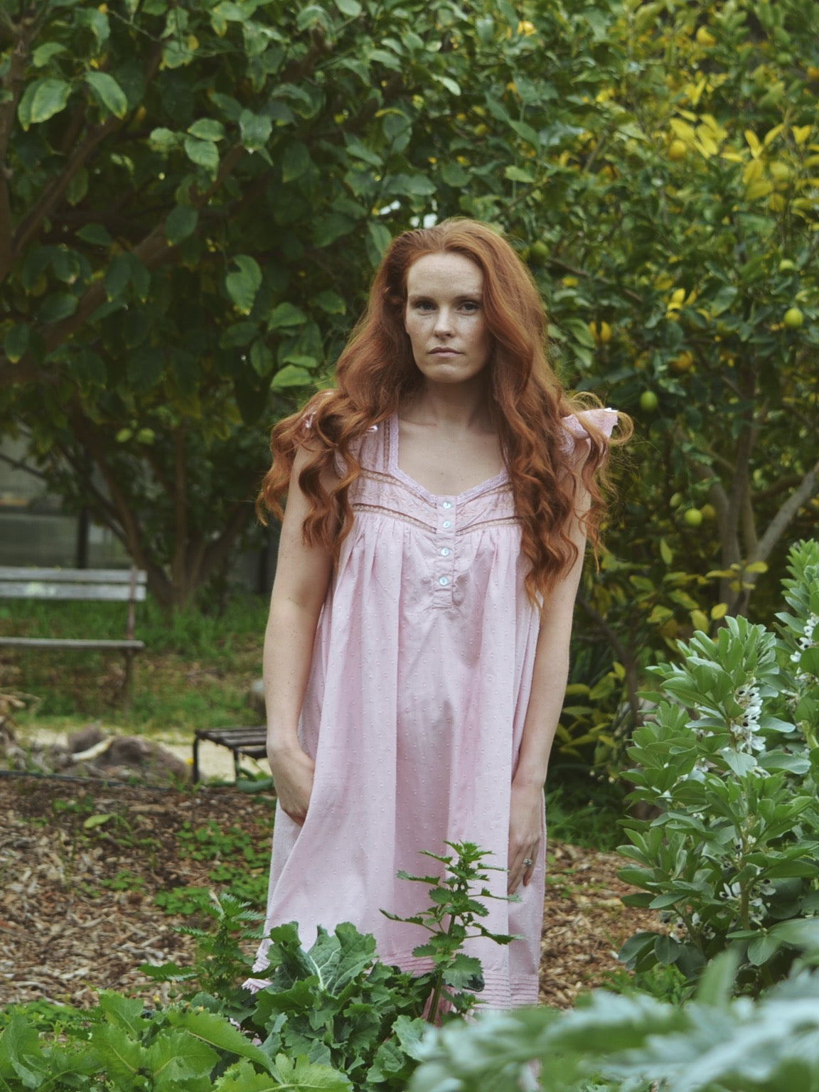 100% RECYCLED COTTON - ALICE DRESS - PASTEL PINK