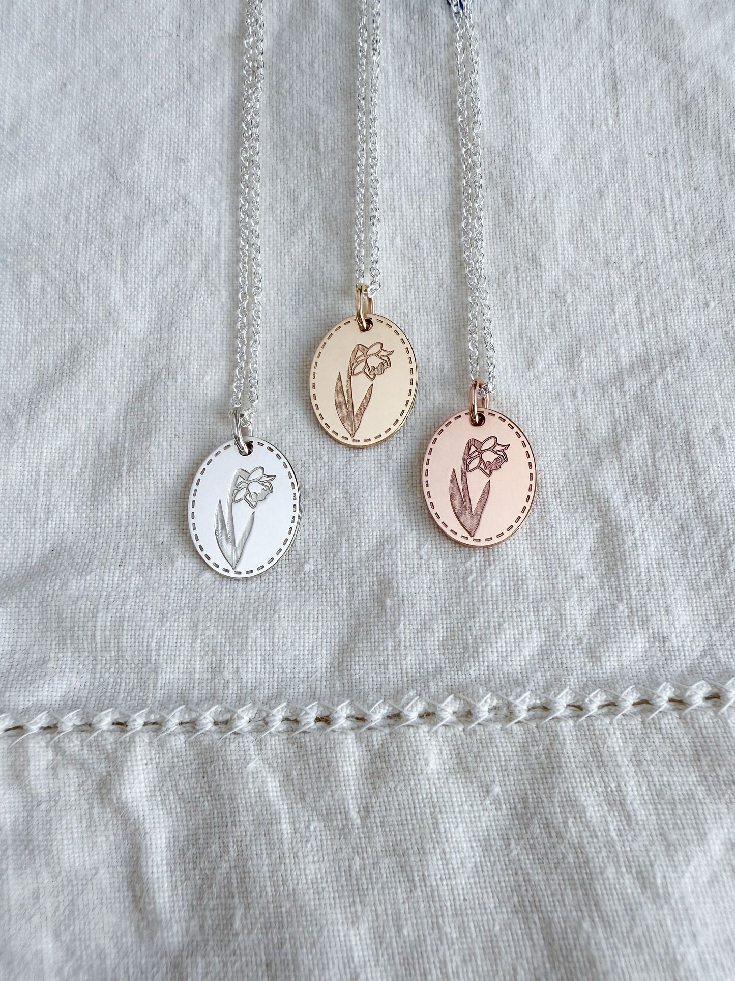 ANKOA X AMY LOUISE - DAFFODIL PENDANT AND CHAIN STERLING SILVER