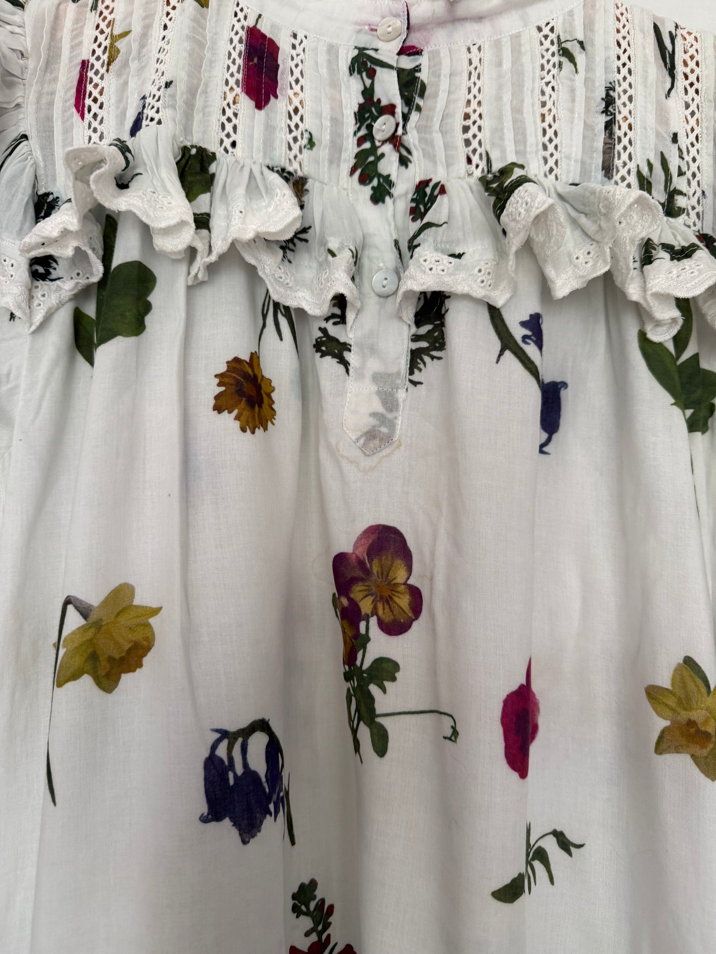 SECOND - 100% RECYCLED COTTON - CLOTHILDE DRESS GARDEN BOTANIC - SMALL