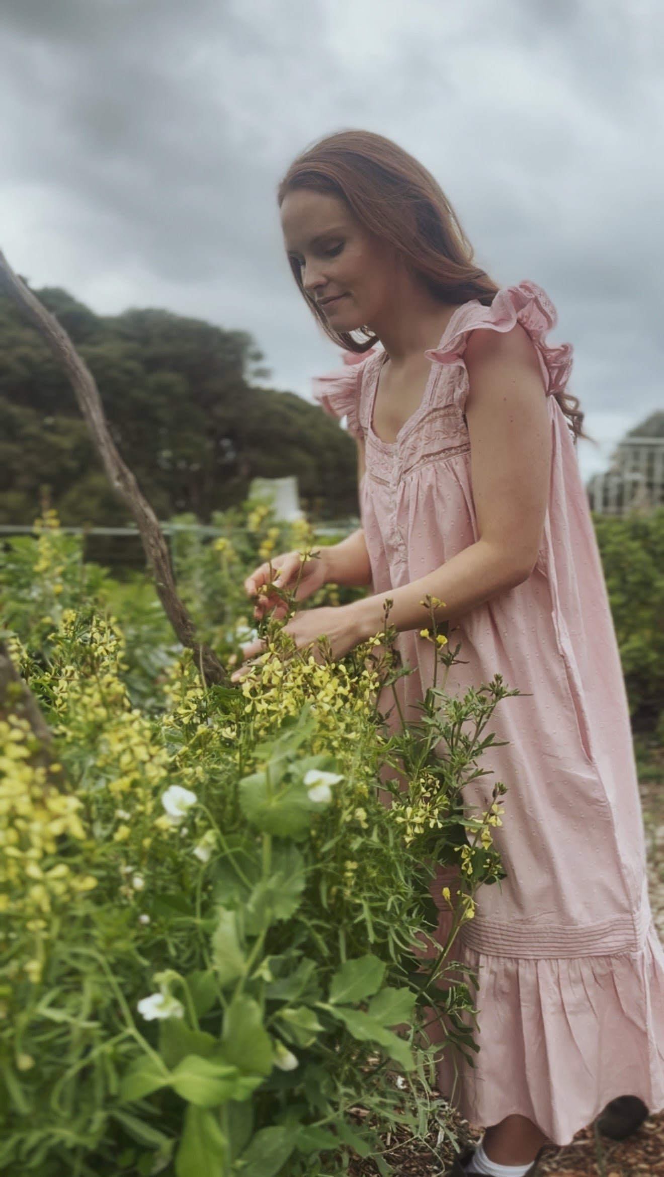 100% RECYCLED COTTON - ALICE DRESS - PASTEL PINK