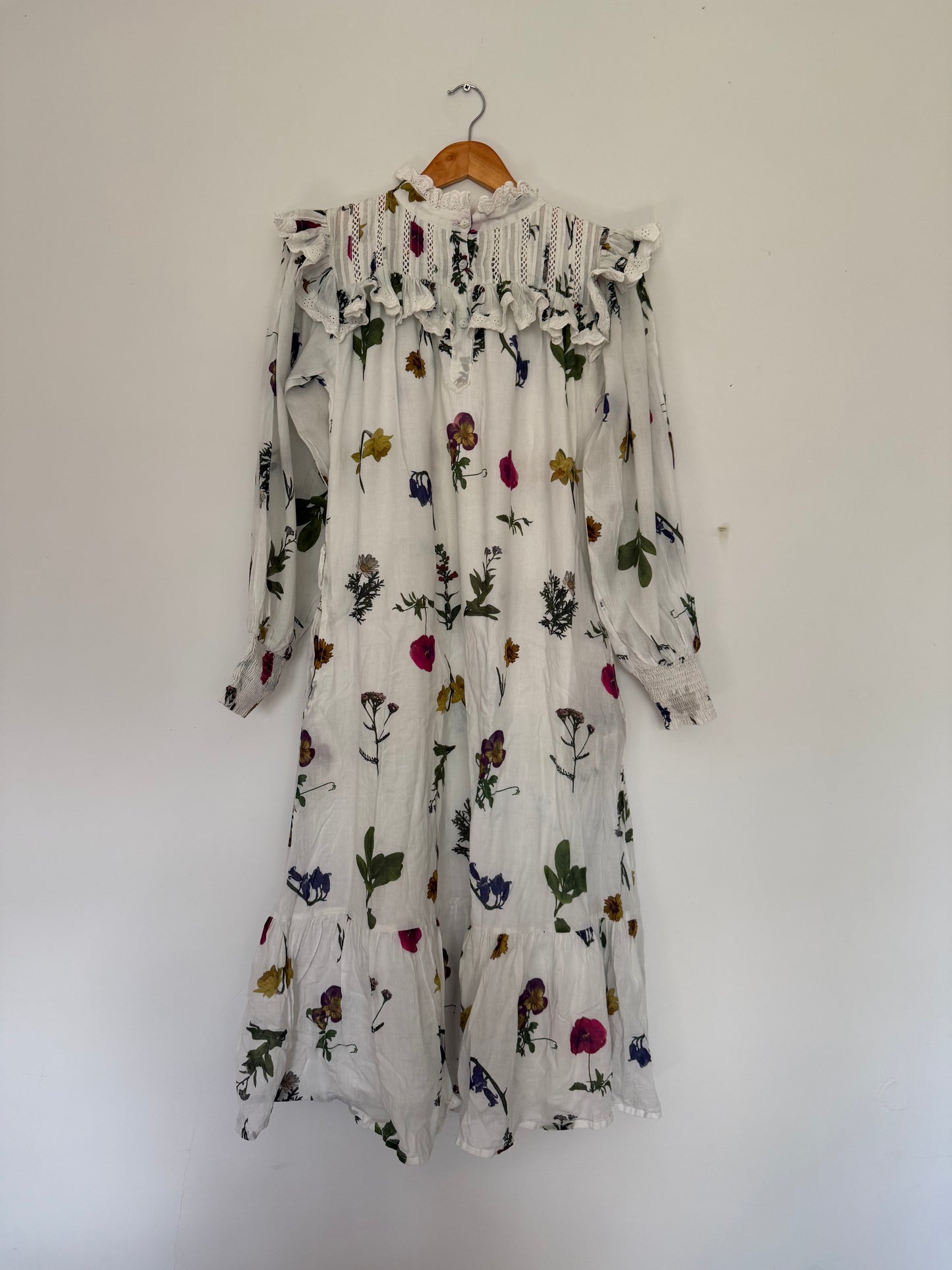SECOND - 100% RECYCLED COTTON - CLOTHILDE DRESS GARDEN BOTANIC - SMALL