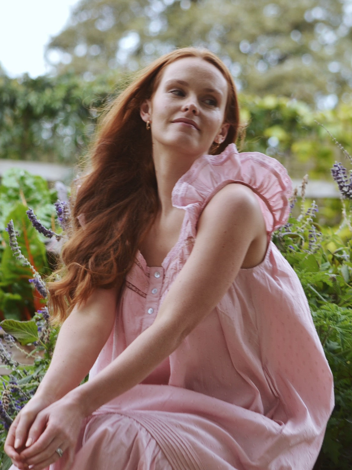 100% RECYCLED COTTON - ALICE DRESS - PASTEL PINK
