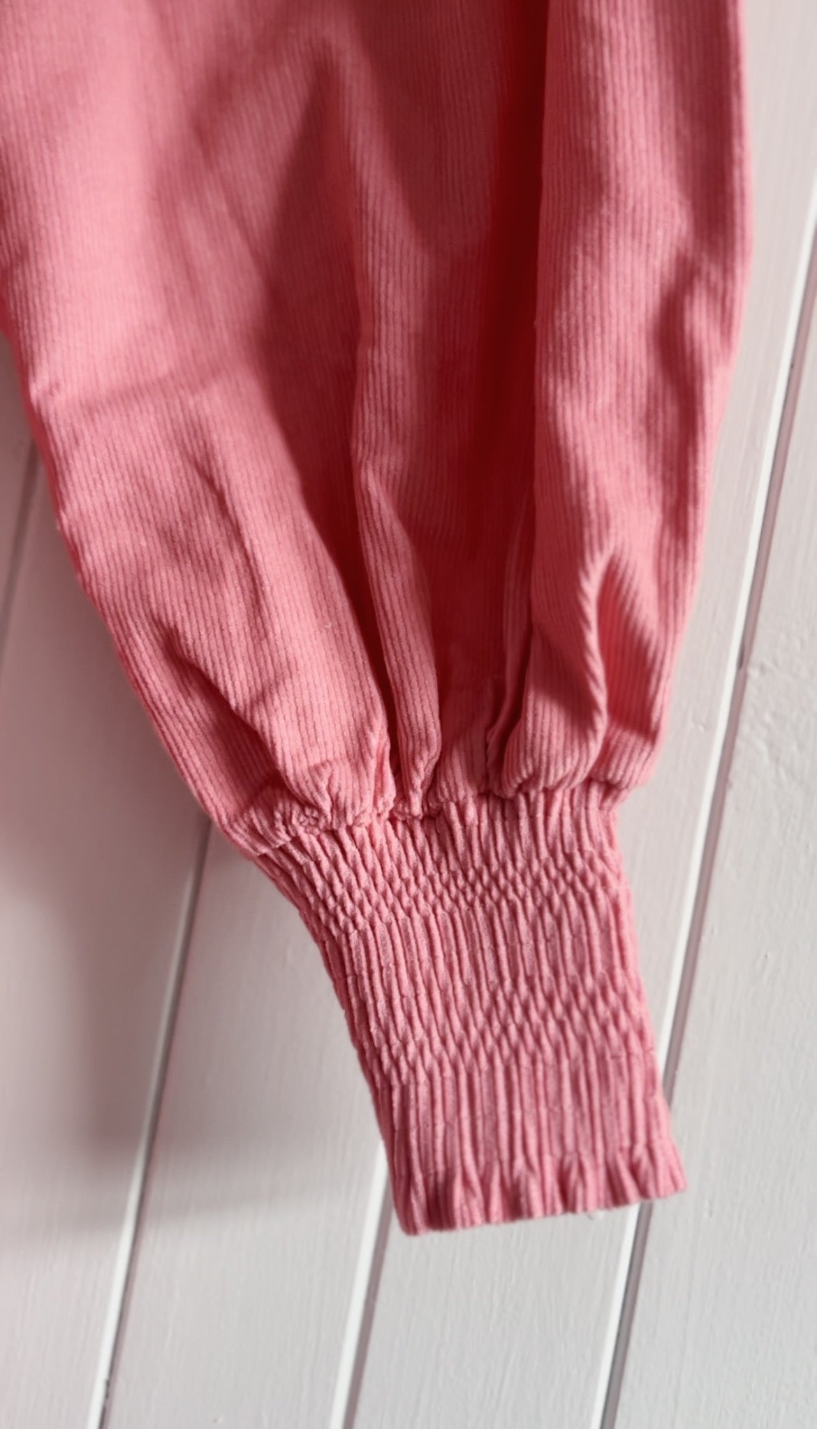 PRELOVED - 100% COTTON CORDUROY - CLOTHILDE DRESS CERISE PINK XS