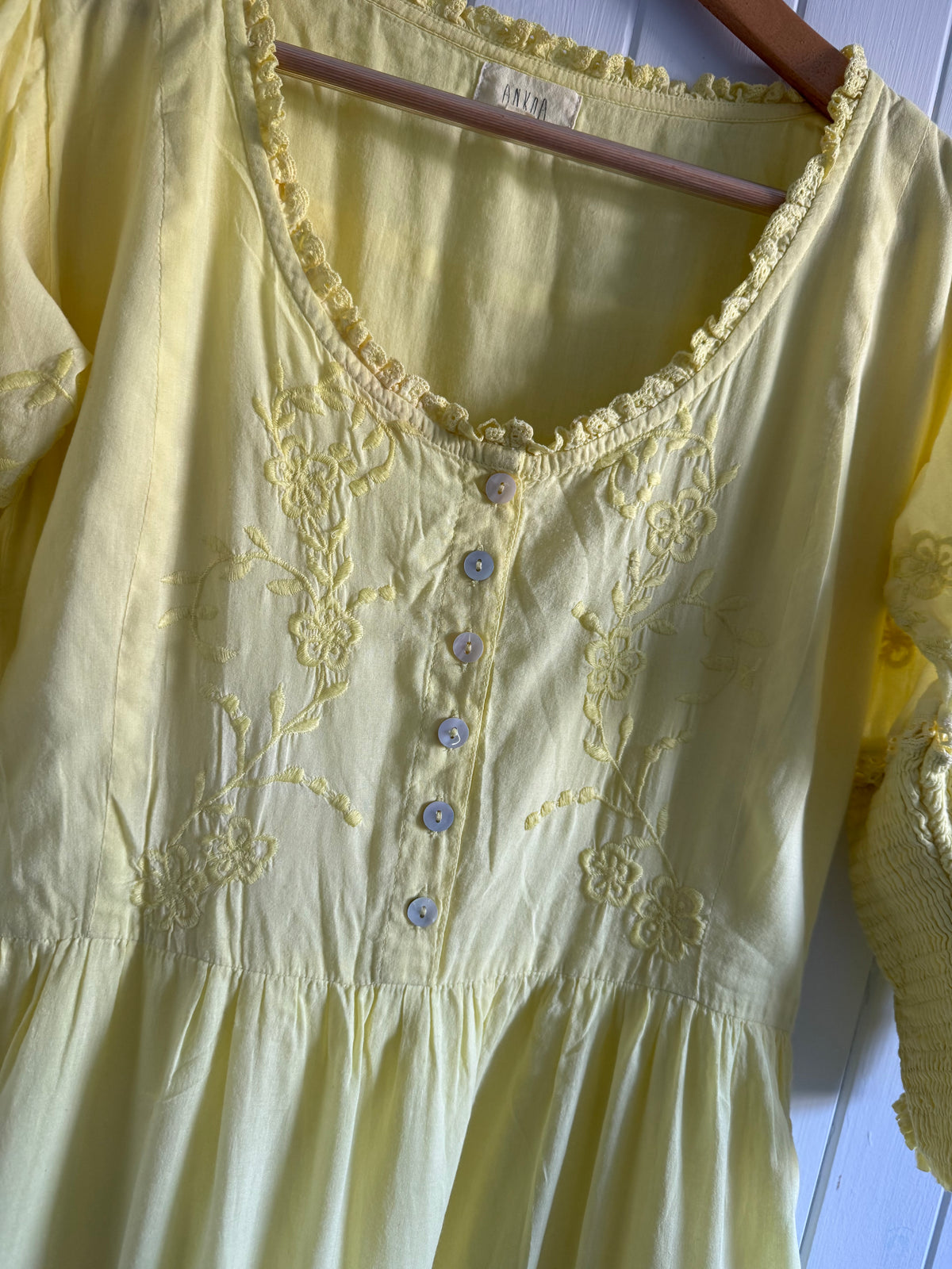 PRELOVED - AUGUSTINE MAXI DRESS LEMON MERINGUE XS