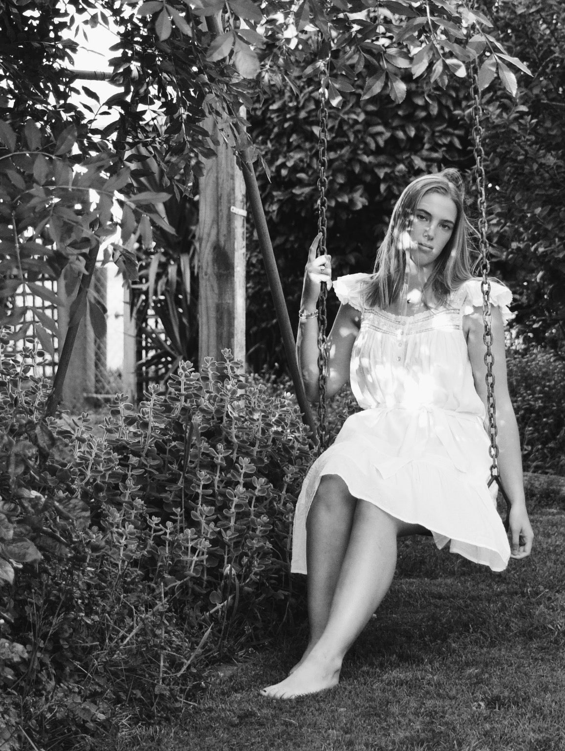 100% RECYCLED COTTON - ALICE DRESS - WHITE