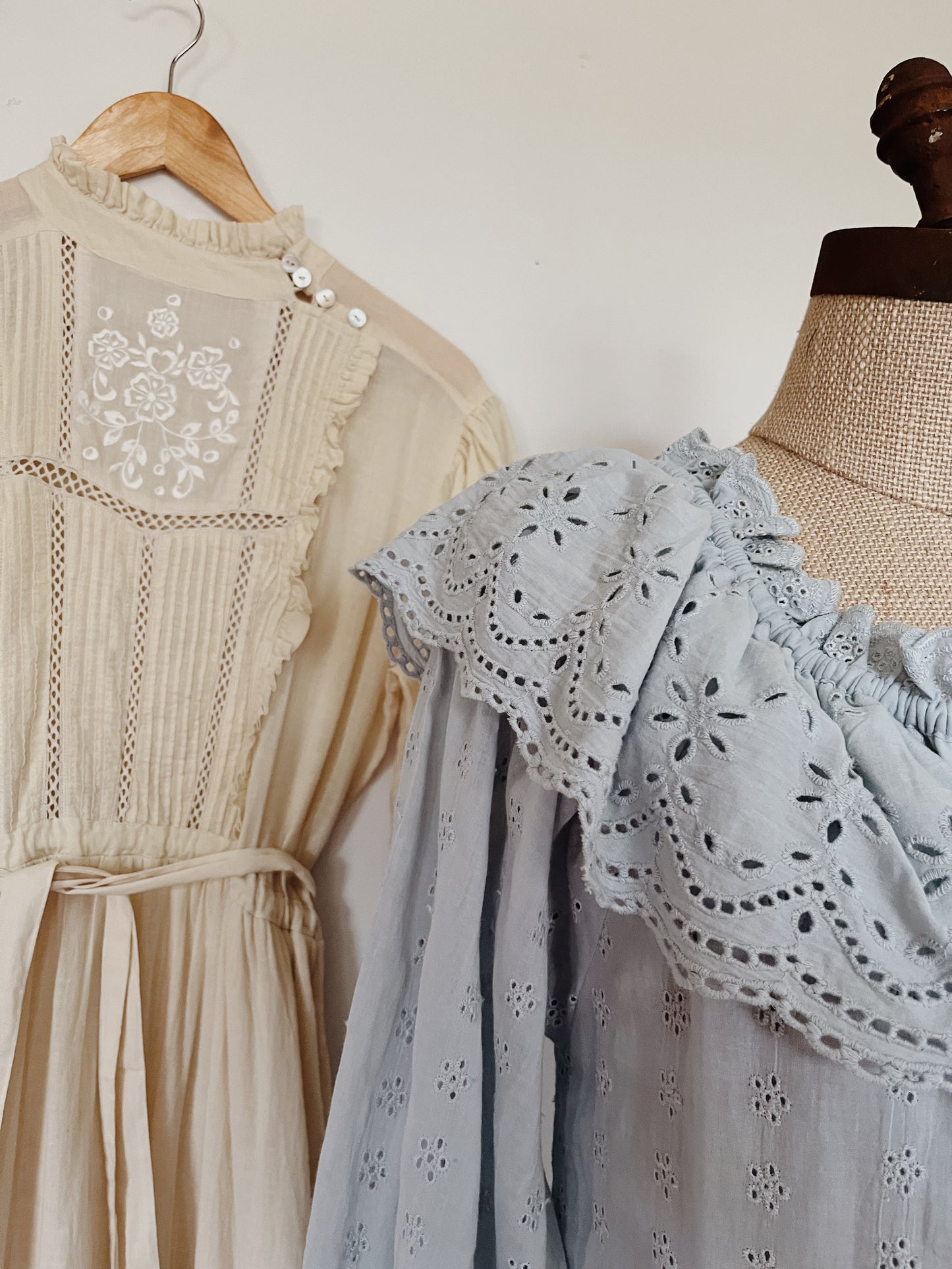 SECOND - PAULINA ANTIQUE WHITE COTTON DRESS