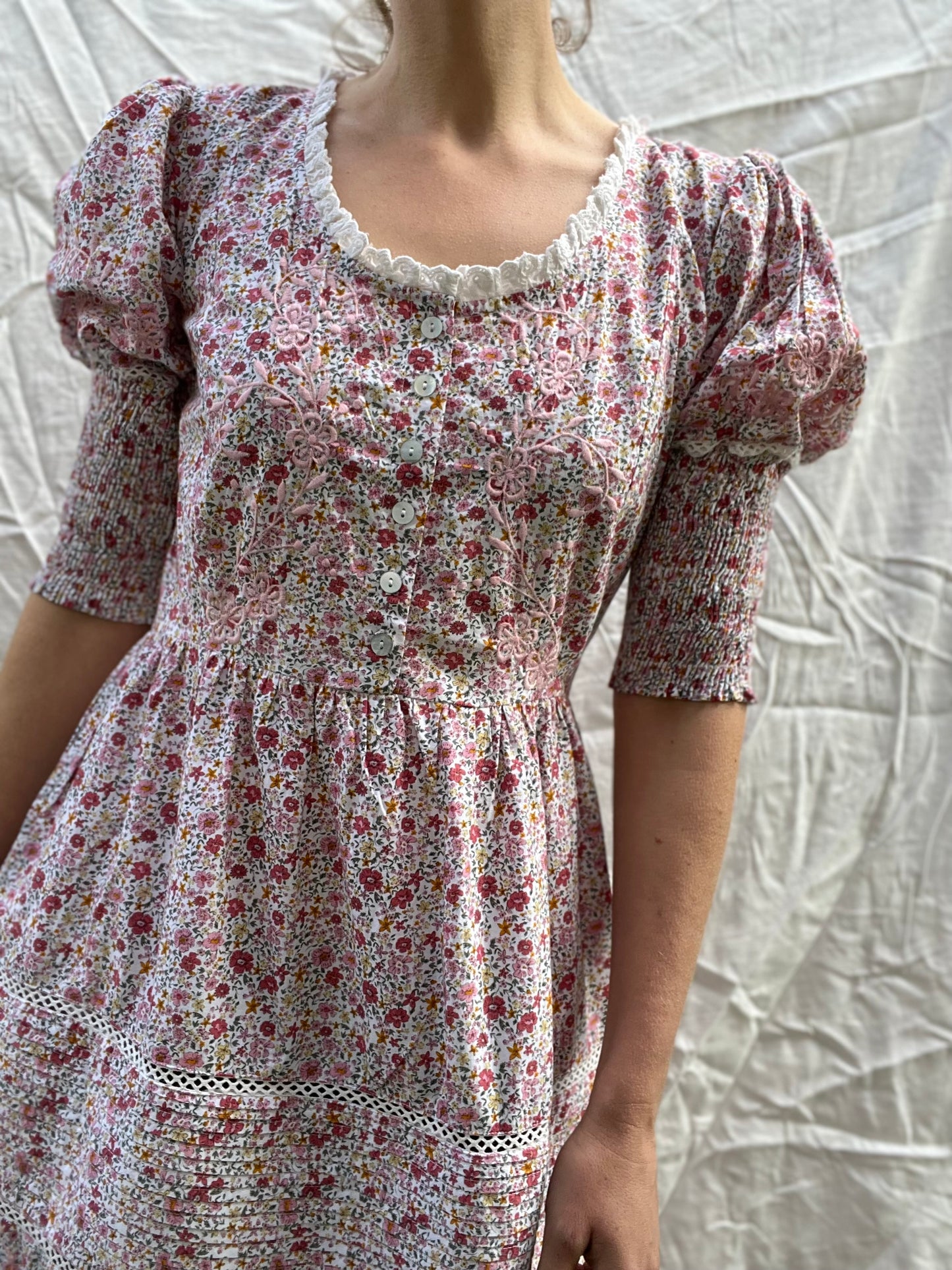 AUGUSTINE MAXI DRESS PINK DITSY FLORAL