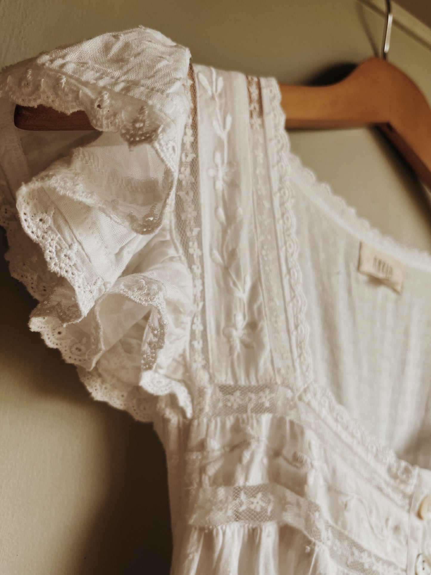100% RECYCLED COTTON - ALICE DRESS - WHITE