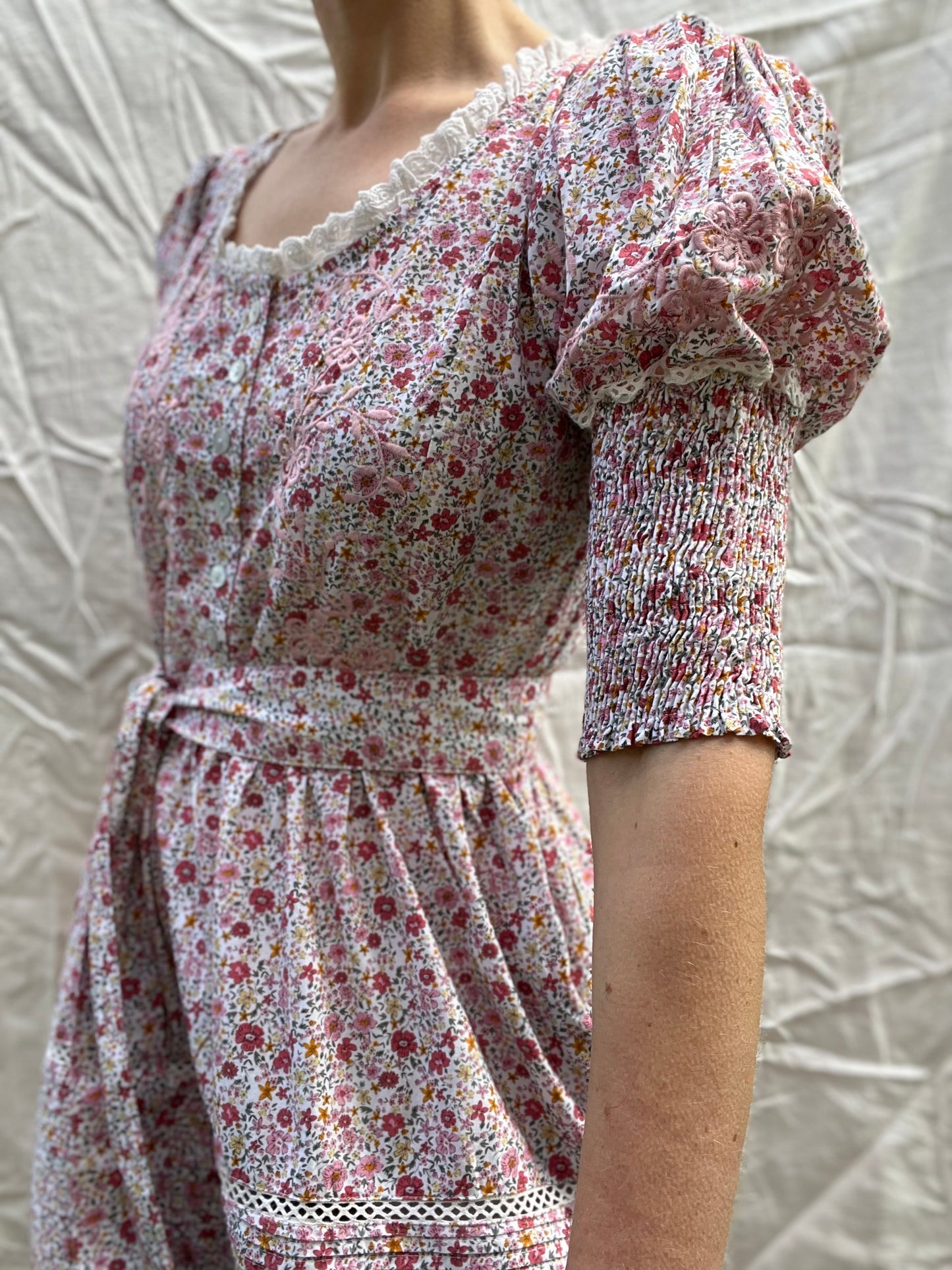 AUGUSTINE MAXI DRESS PINK DITSY FLORAL