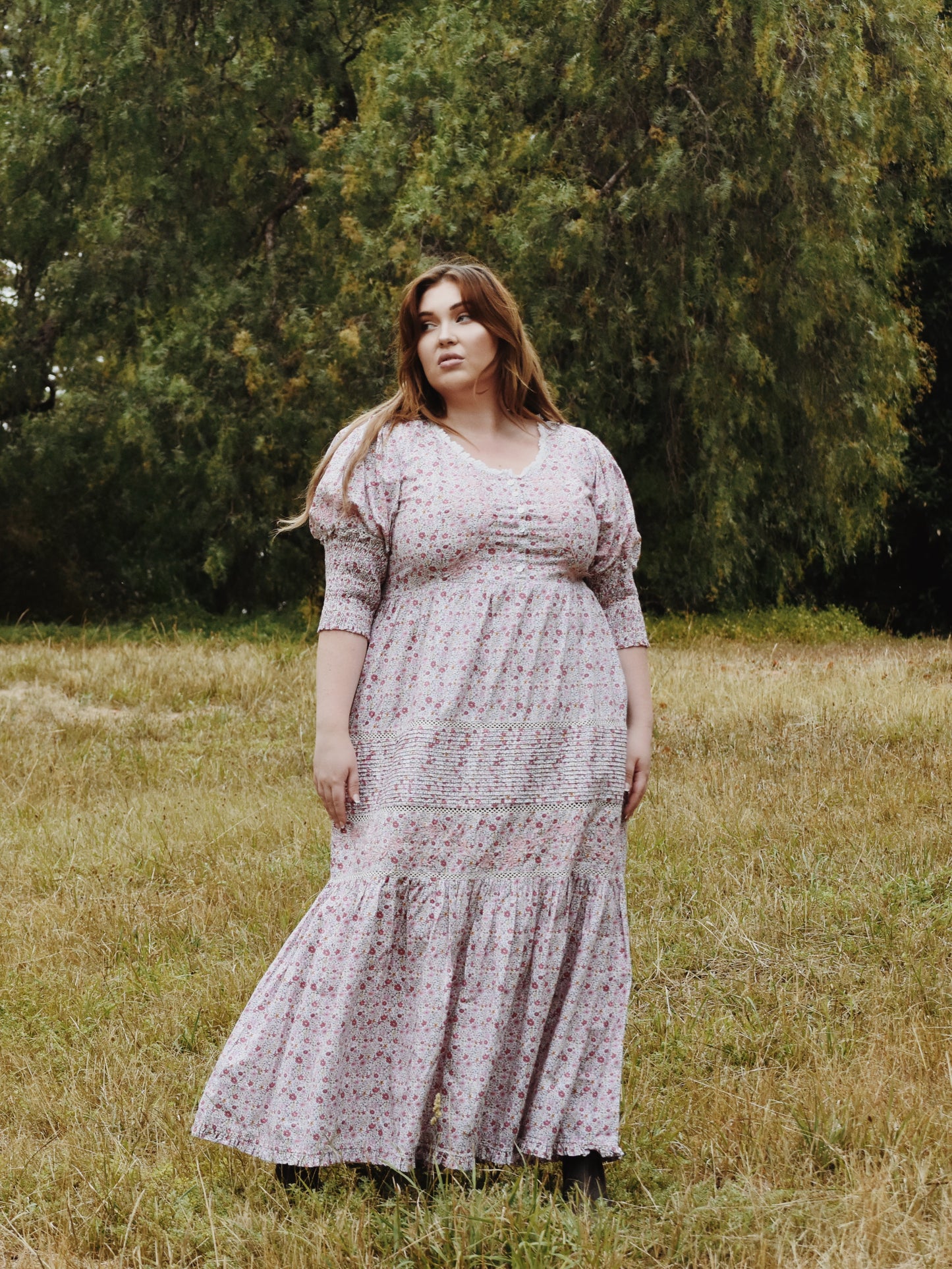 AUGUSTINE MAXI DRESS PINK DITSY FLORAL