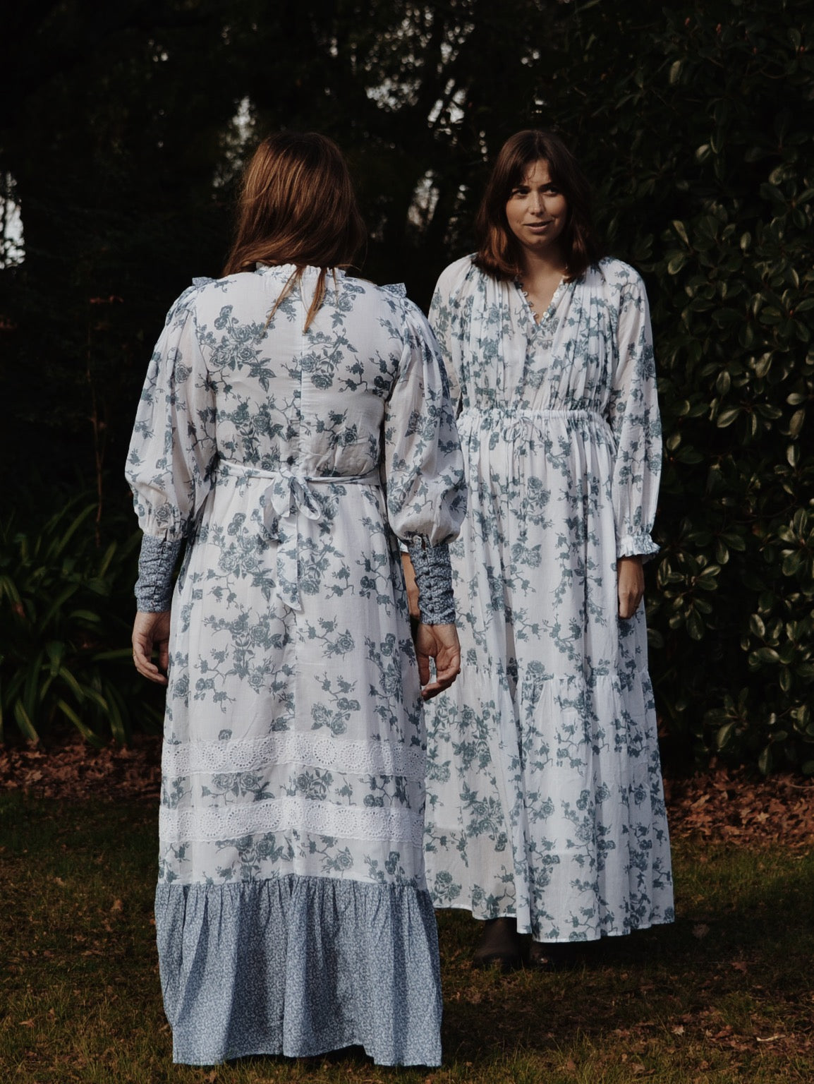 SECOND - 100% RECYCLED COTTON - CLARA DRESS TOILE BLUE ROSE