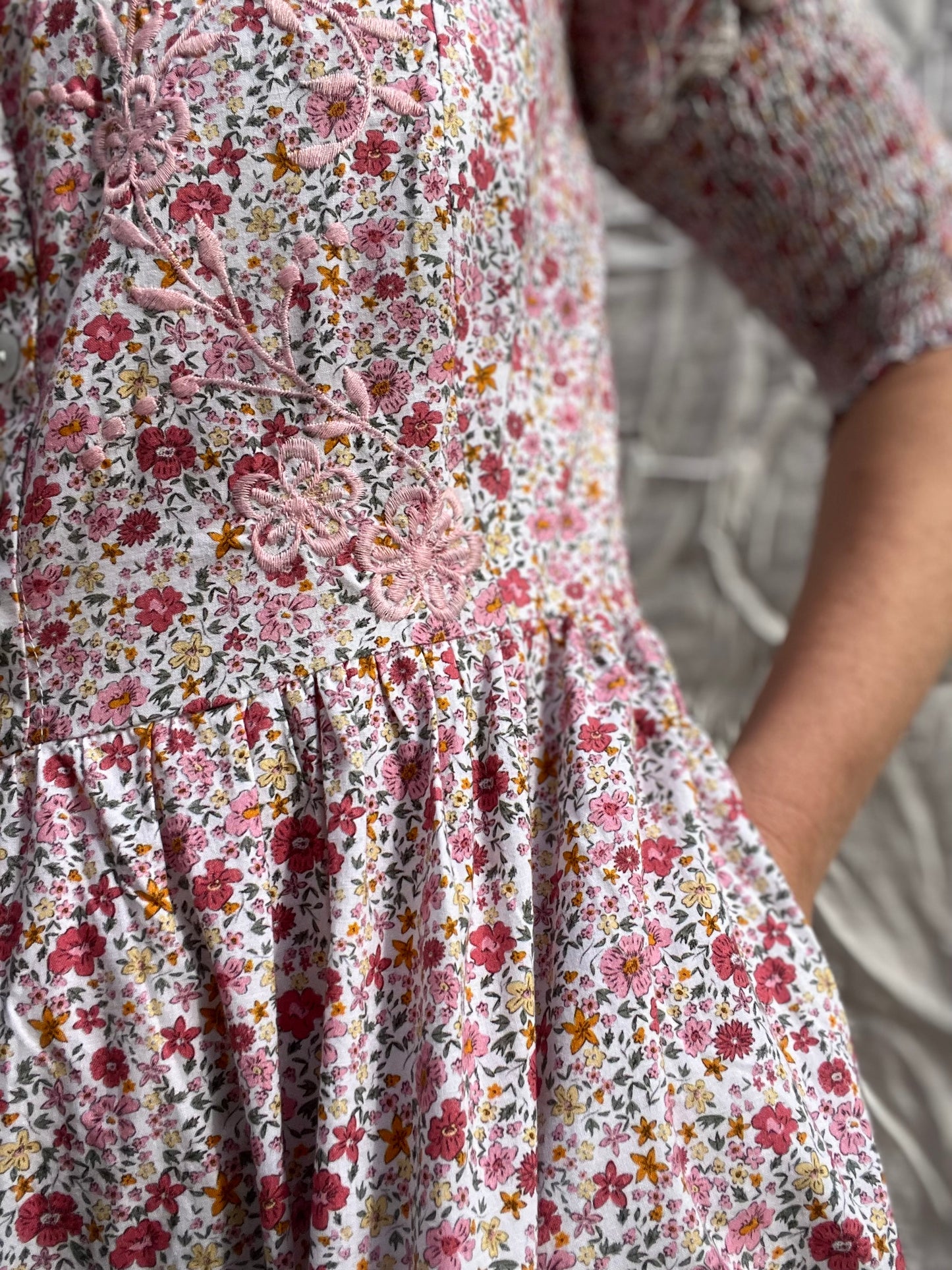 AUGUSTINE MAXI DRESS PINK DITSY FLORAL