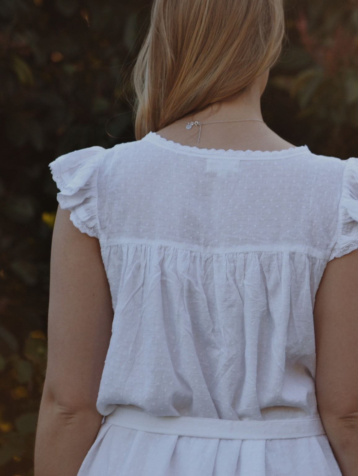 100% RECYCLED COTTON - ALICE DRESS - WHITE