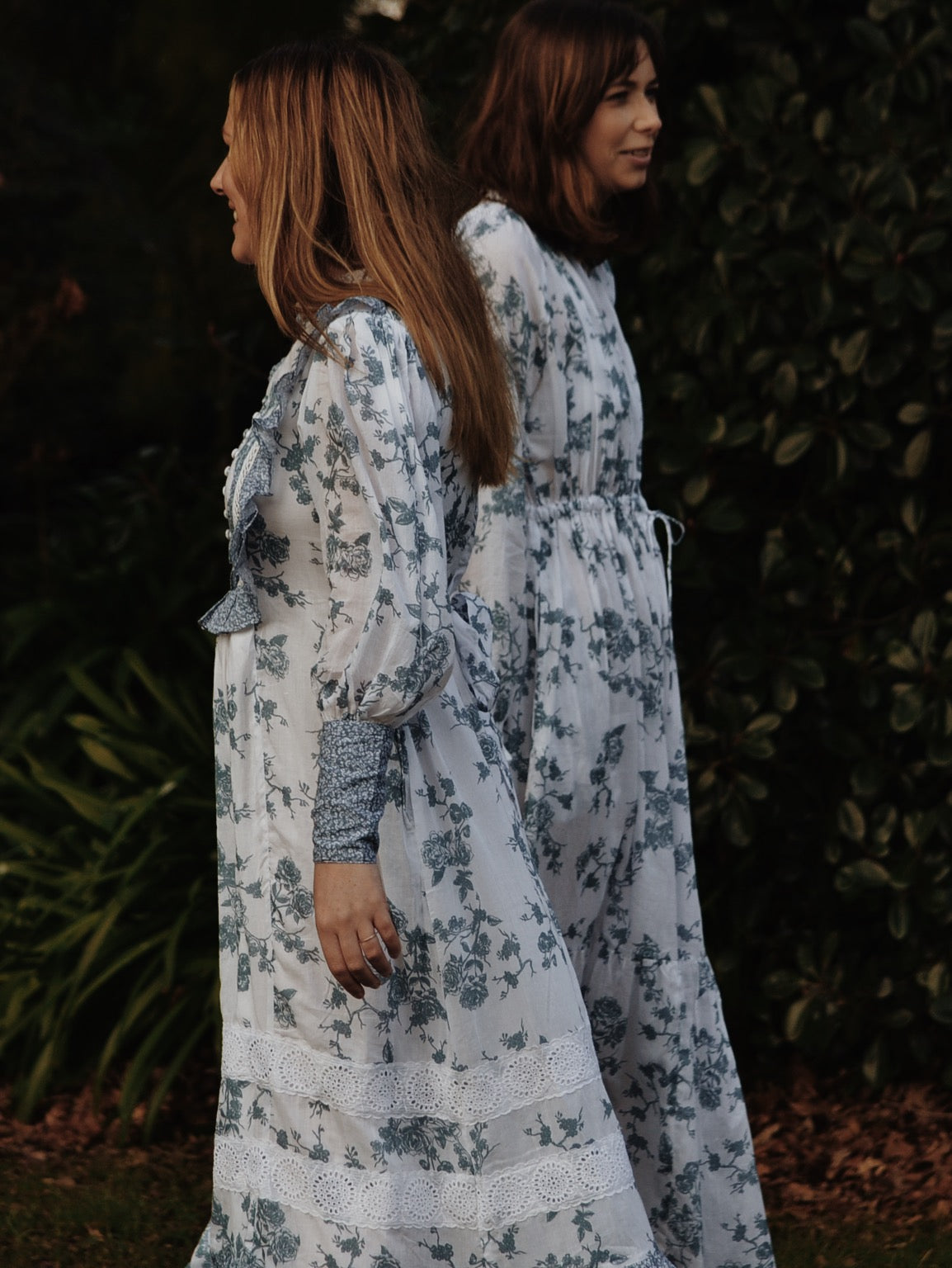 SECOND - 100% RECYCLED COTTON - CLARA DRESS TOILE BLUE ROSE