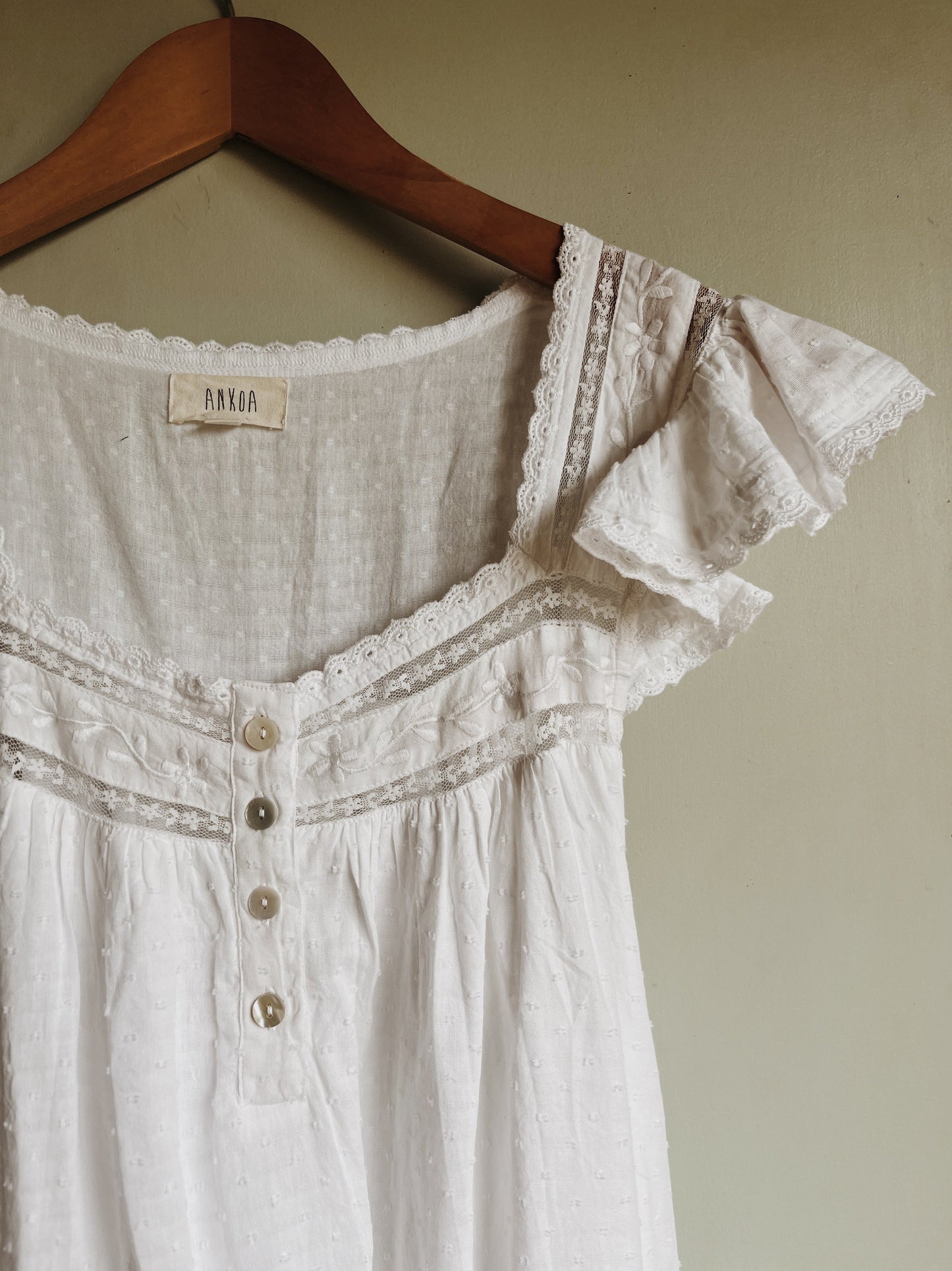 100% RECYCLED COTTON - ALICE DRESS - WHITE
