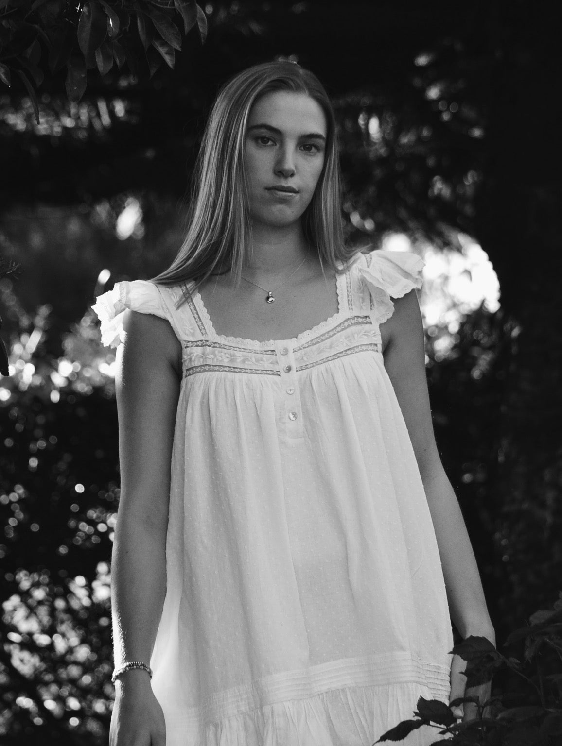 100% RECYCLED COTTON - ALICE DRESS - WHITE