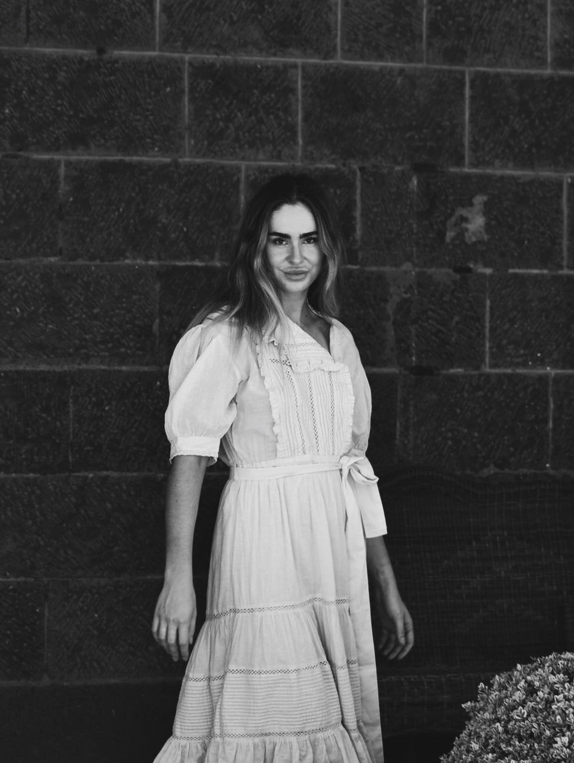SECOND - PAULINA ANTIQUE WHITE COTTON DRESS