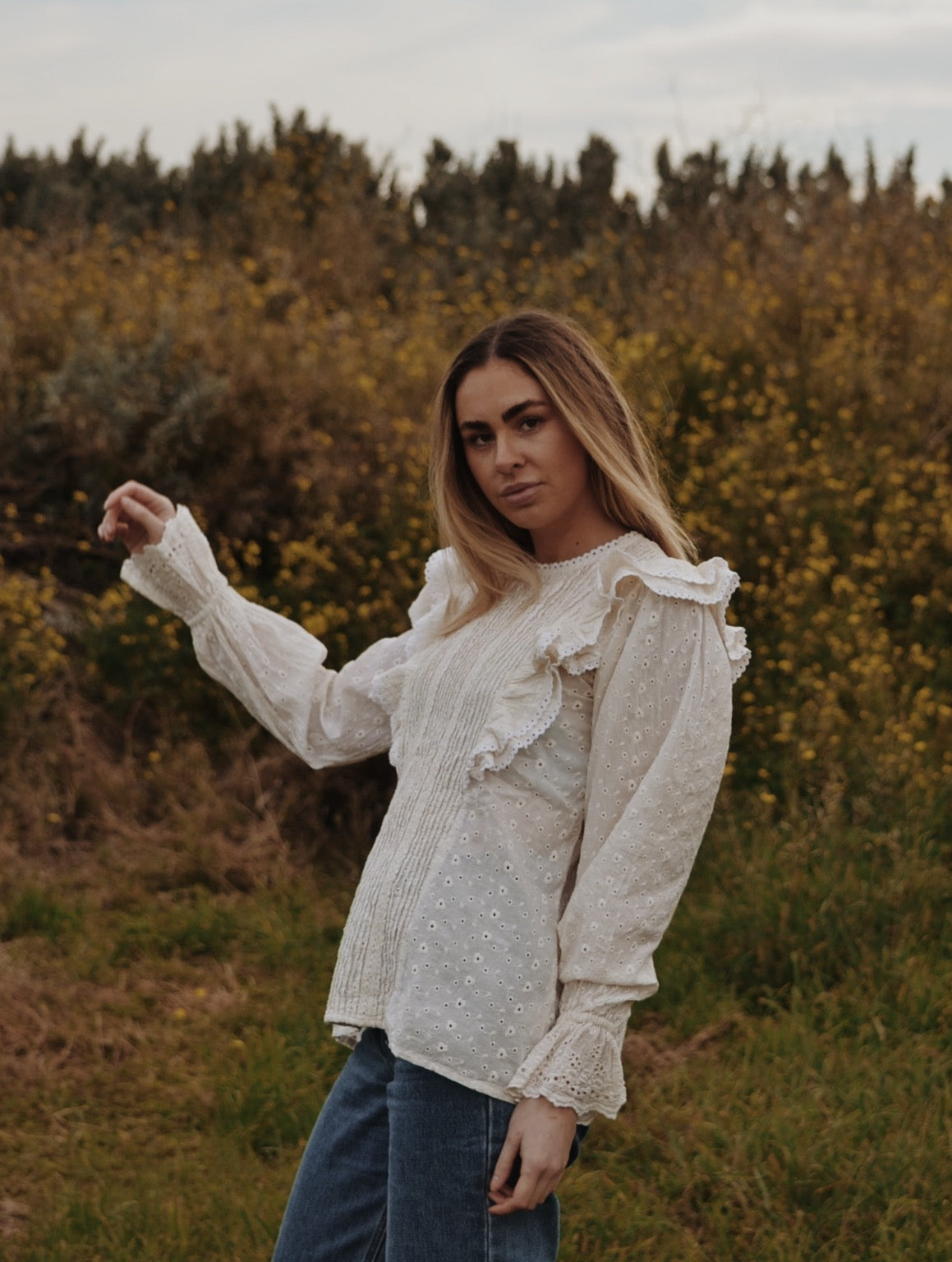POTAGER BLOUSE ANTIQUE WHITE