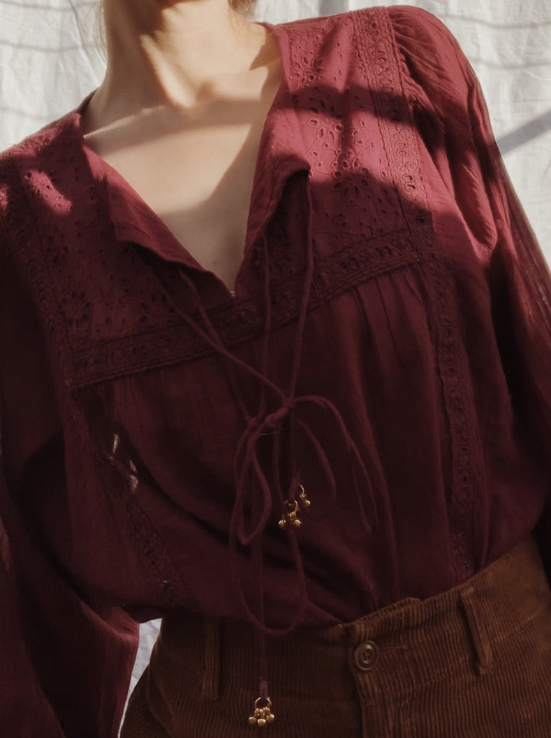 MABEL BLOUSE WINE