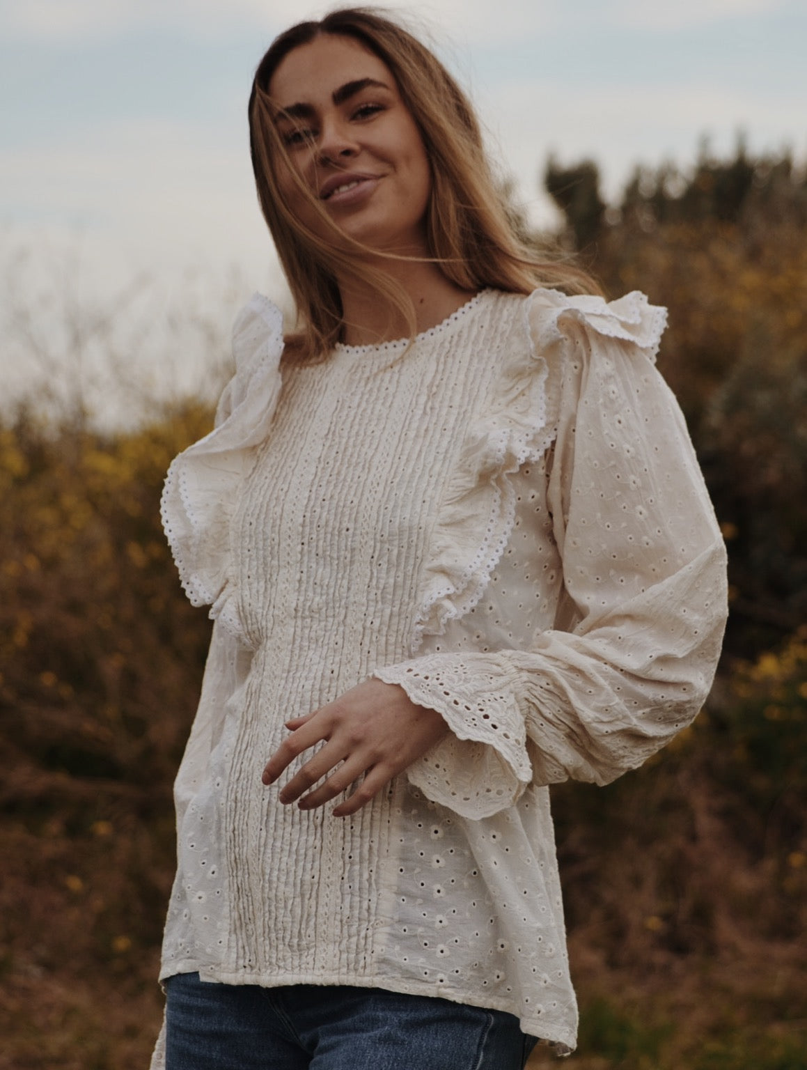 POTAGER BLOUSE ANTIQUE WHITE
