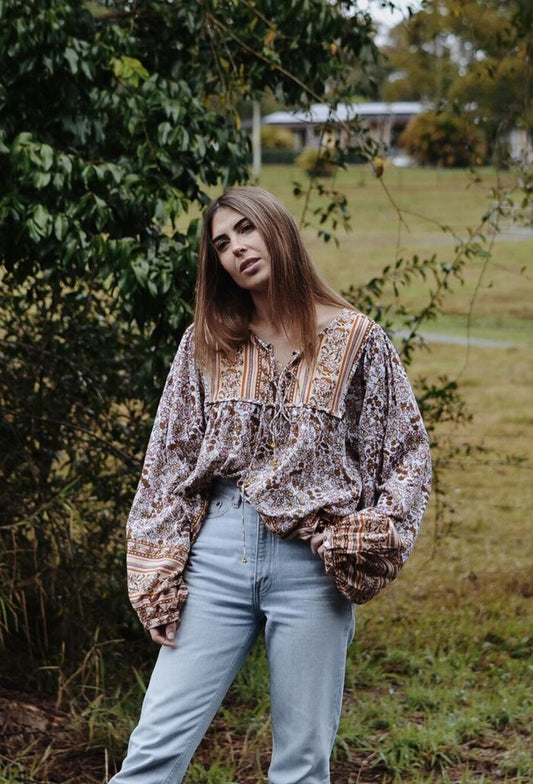 PRELOVED - FABLE BLOUSE DUSTY PINK SMALL