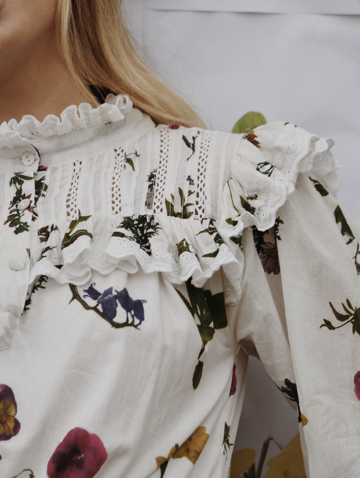 SECOND - 100% RECYCLED COTTON - CLOTHILDE DRESS GARDEN BOTANIC - SMALL