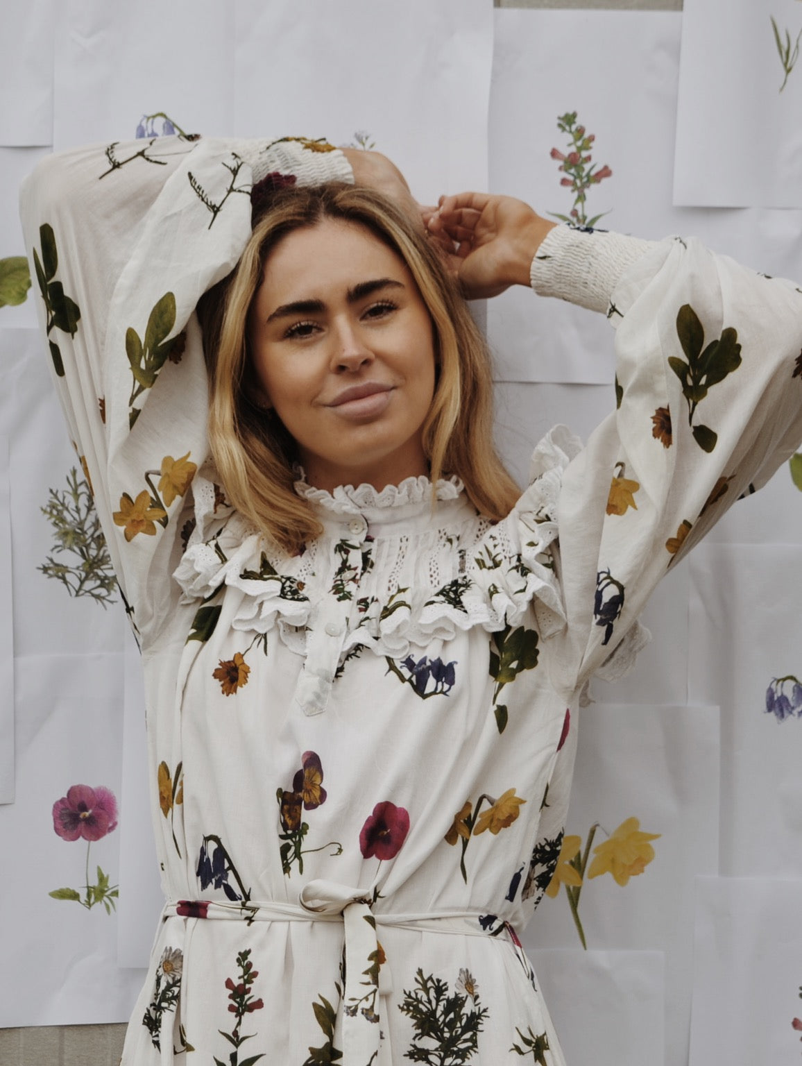 SECOND - 100% RECYCLED COTTON - CLOTHILDE DRESS GARDEN BOTANIC - SMALL