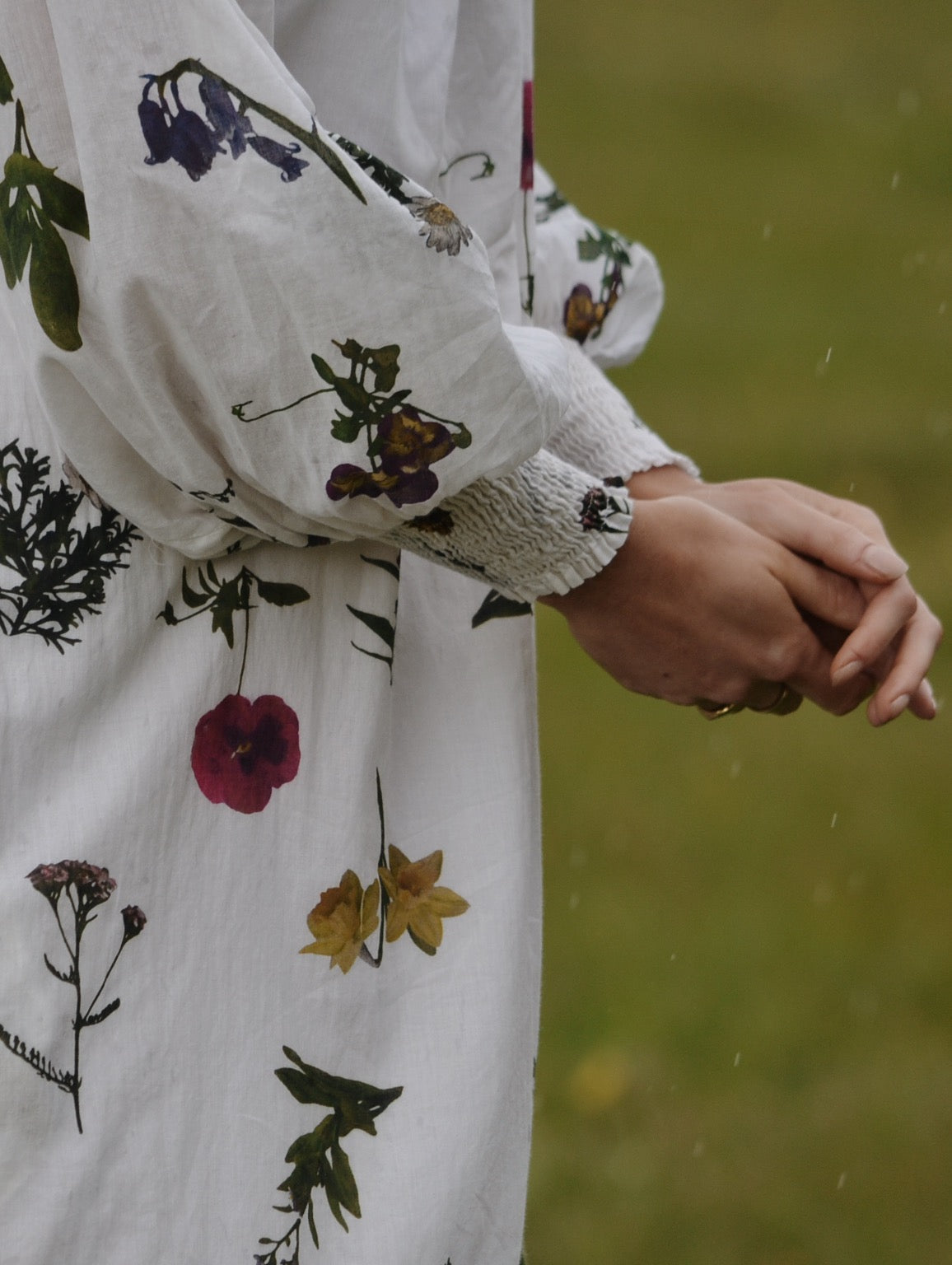 SECOND - 100% RECYCLED COTTON - CLOTHILDE DRESS GARDEN BOTANIC - SMALL