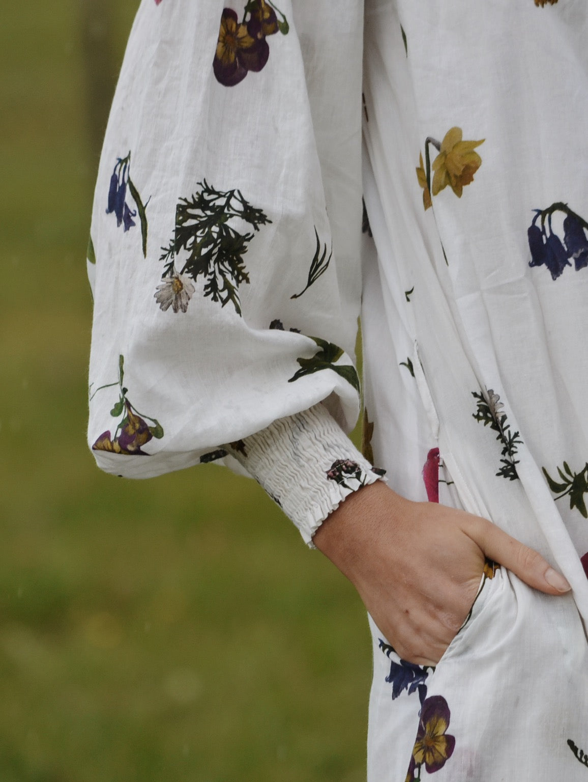 SECOND - 100% RECYCLED COTTON - CLOTHILDE DRESS GARDEN BOTANIC - SMALL