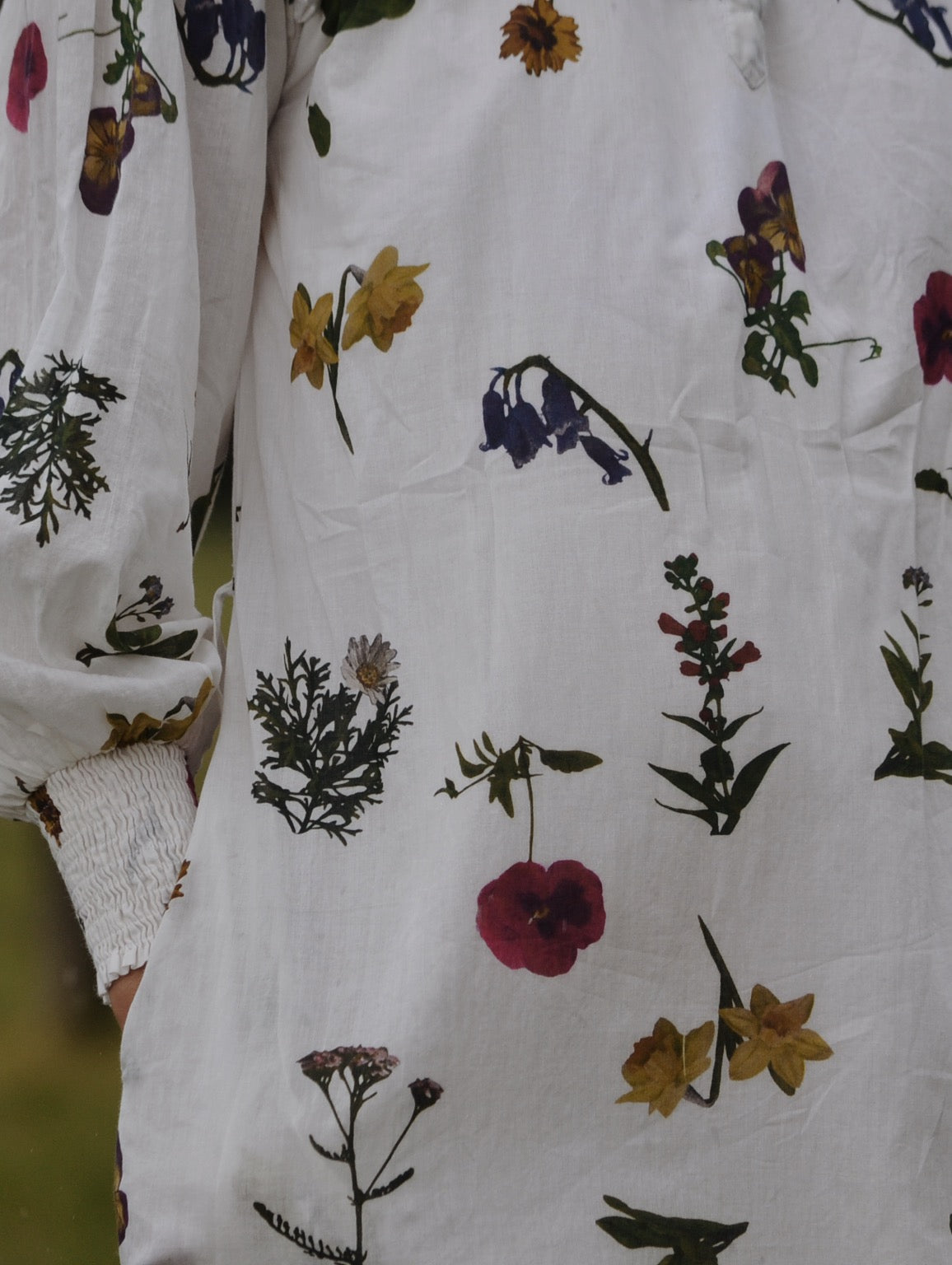 SECOND - 100% RECYCLED COTTON - CLOTHILDE DRESS GARDEN BOTANIC - SMALL