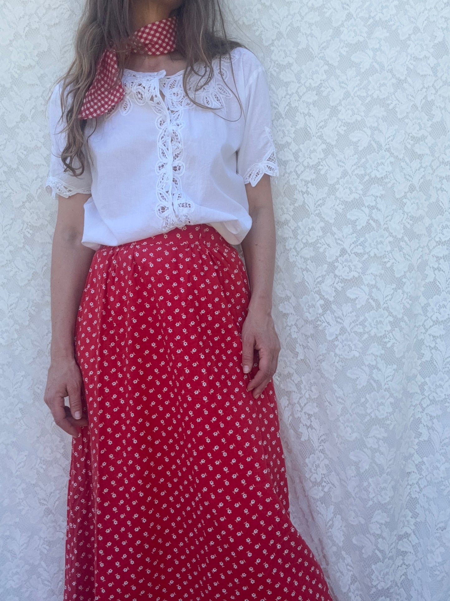 REWORKED - WHITE COTTON BLOUSE 8-12