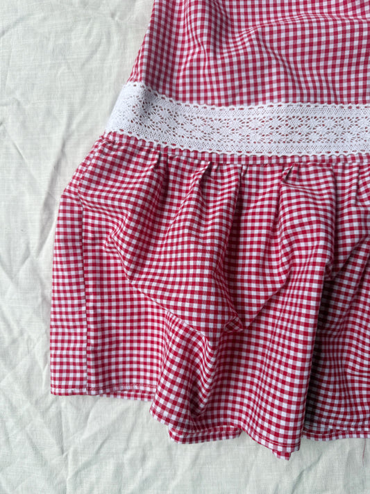 ANYA SKIRT RED GINGHAM