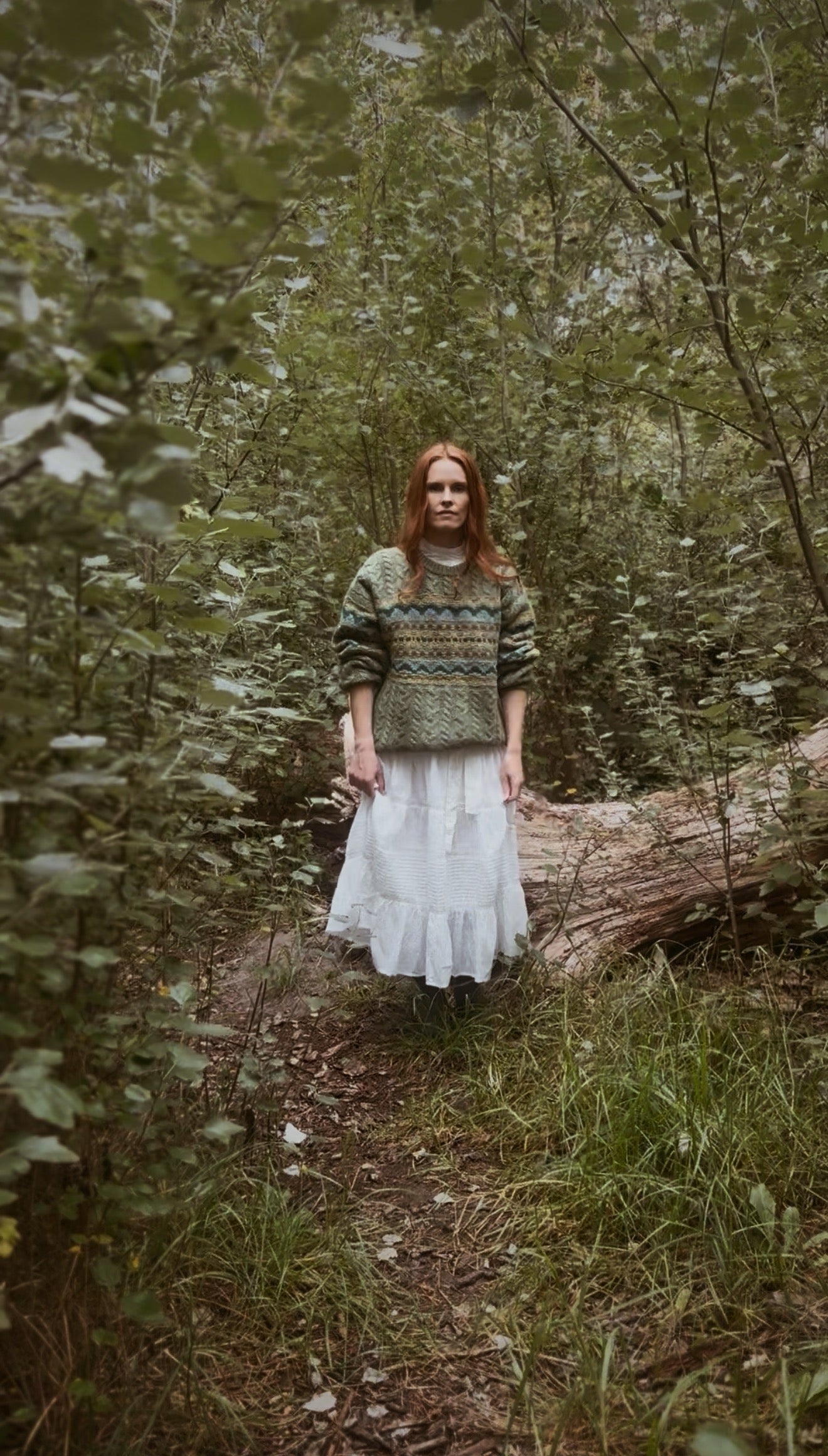 VINTAGE GREEN WOOL JUMPER S-XL