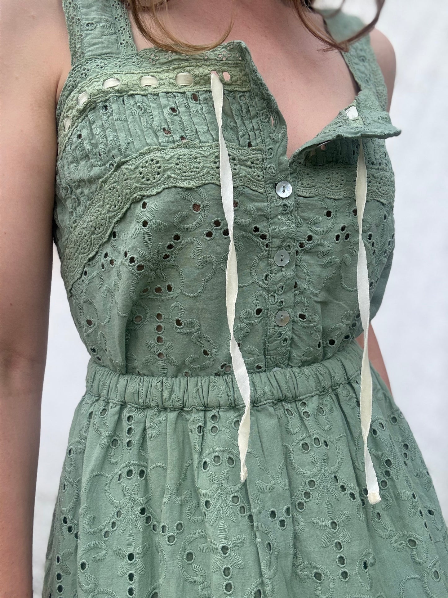 SMALL RESTOCK - 100% RECYCLED COTTON - ETIENNE CAMI SAGE