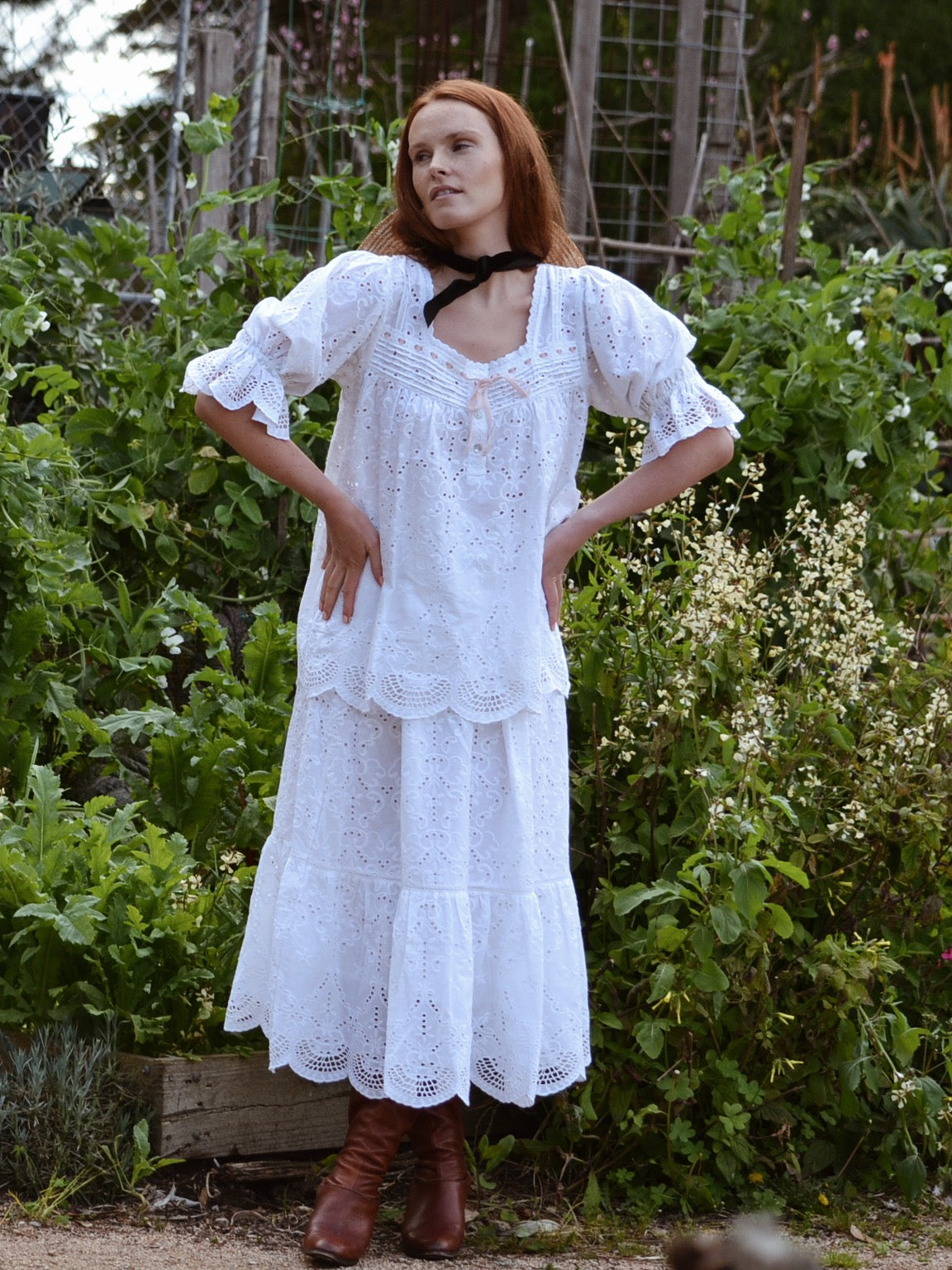100% RECYCLED COTTON - MORNING SONG BLOUSE WHITE