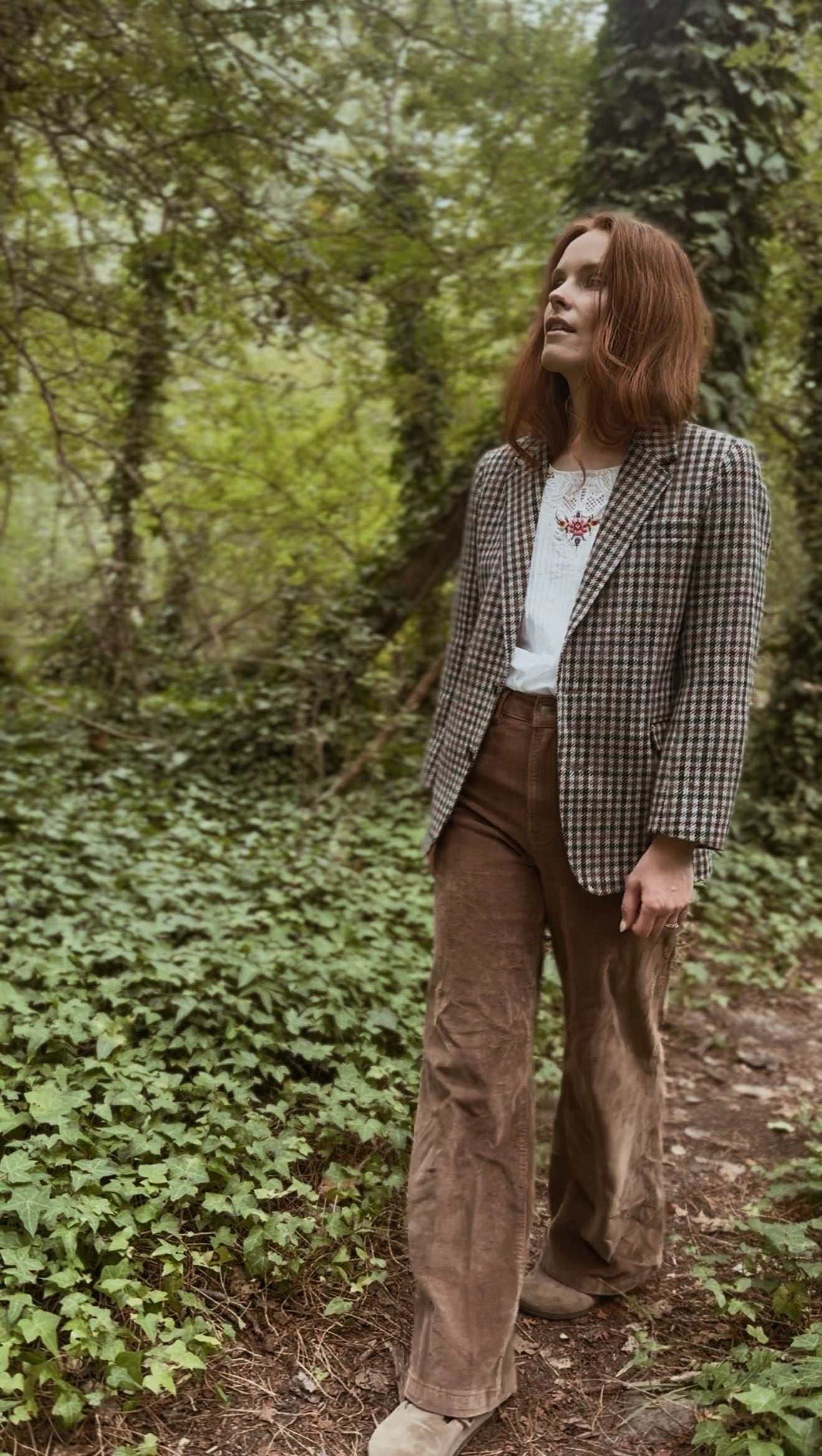 VINTAGE MARMAIR HOUNDSTOOTH WOOL BLAZER XS-S - MADE IN ENGLAND
